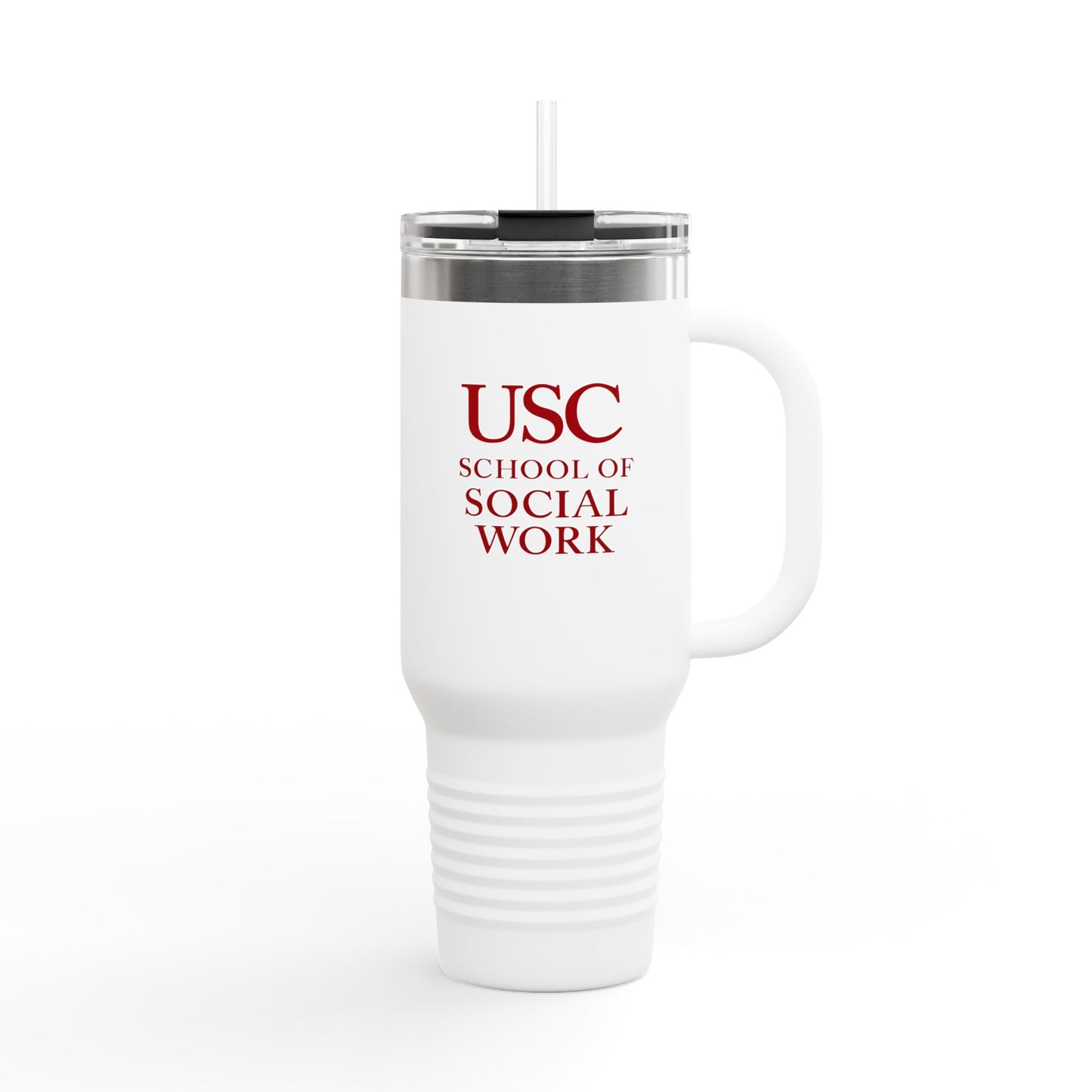 USC School of Social Work Insulated Travel Mug - 40oz Coffee Cup for Professionals & Students