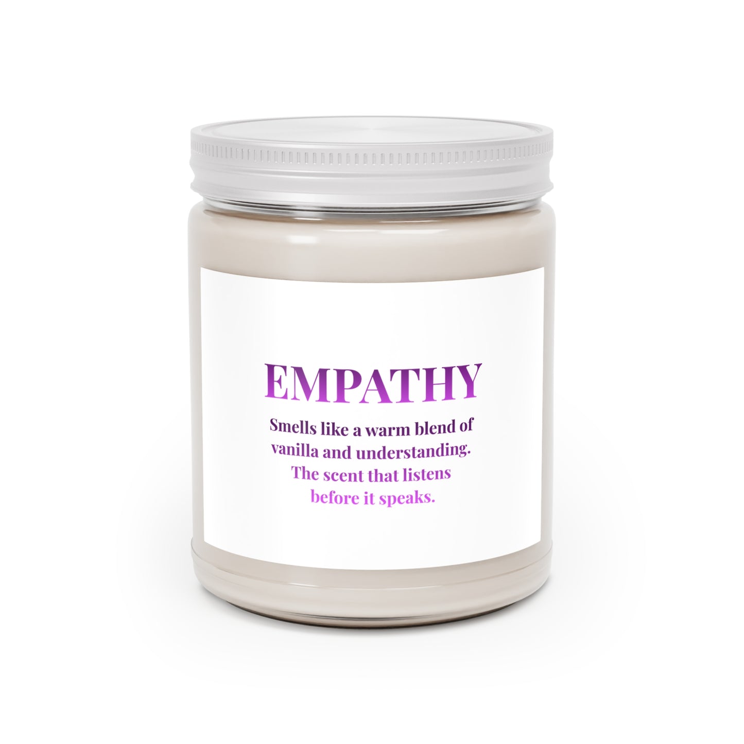 Empathy Scented Soy Candle — Vanilla & Warm Notes, 9 oz Jar
