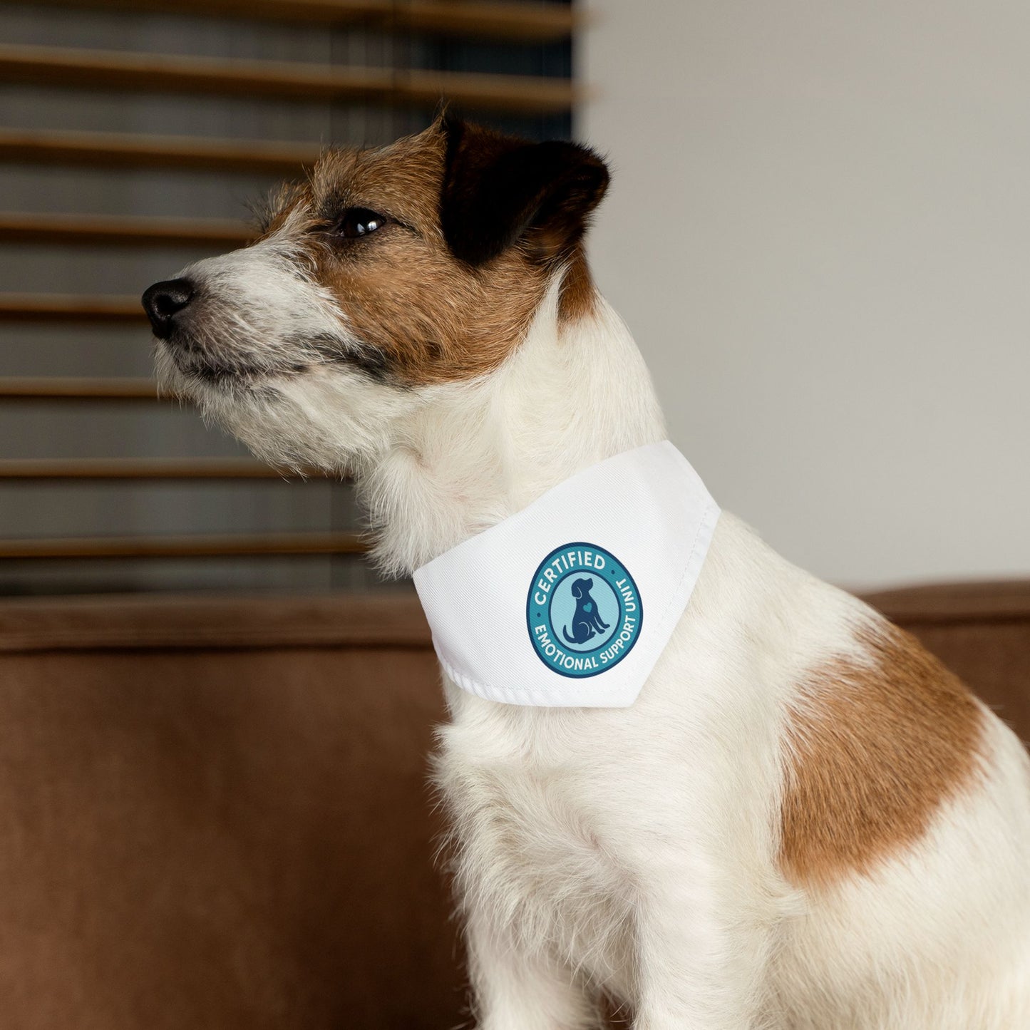 Pet Bandana Collar "Certified Emotional Support Unit"