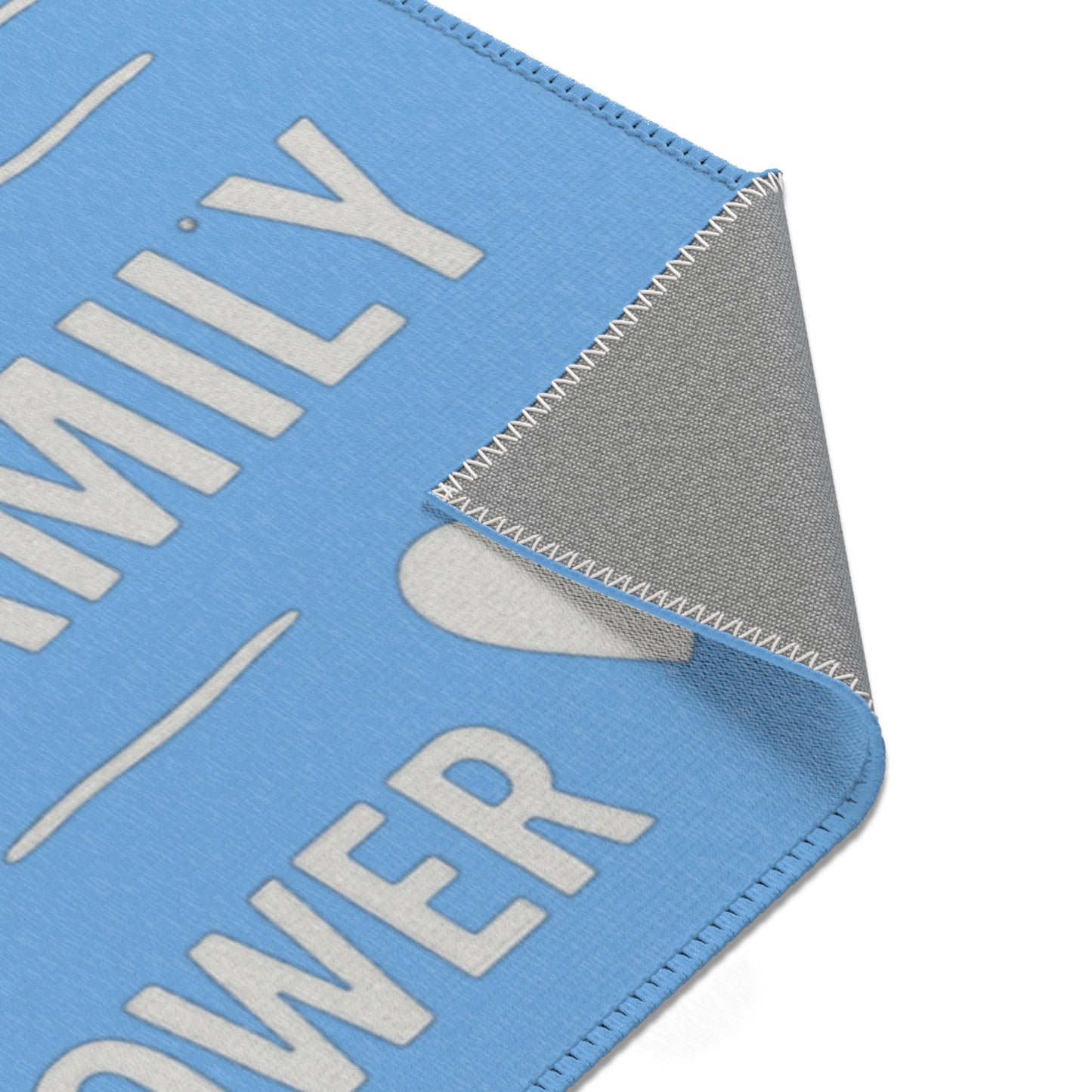 School Social Work Inspirational Area Rug - Baby Blue With Logo