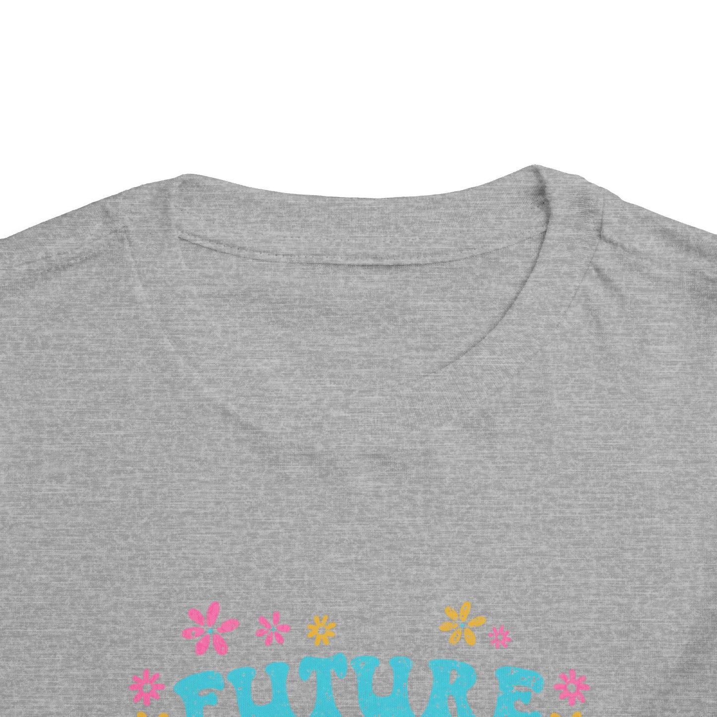 Toddler Tee - "Future Social Worker" Colorful Floral Graphic
