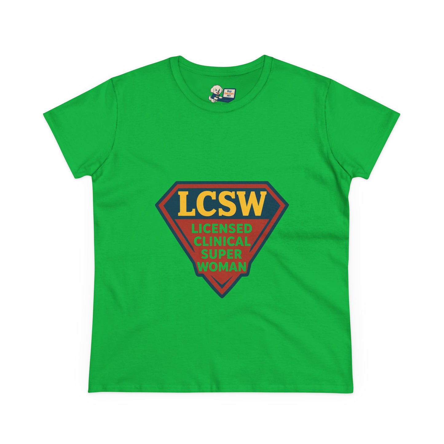 LCSW = Licensed Clinical Super Woman Tee – Saving the World, One Session at a Time Women's Midweight Cotton T-Shirt - Social Work