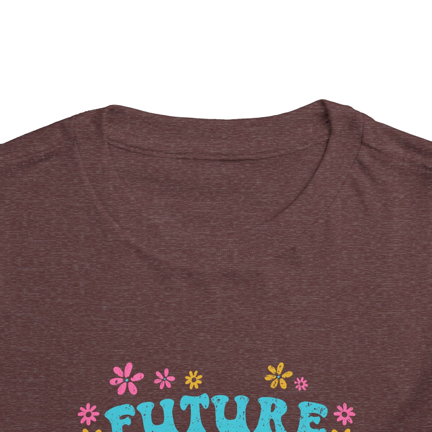 Toddler Tee - "Future Social Worker" Colorful Floral Graphic