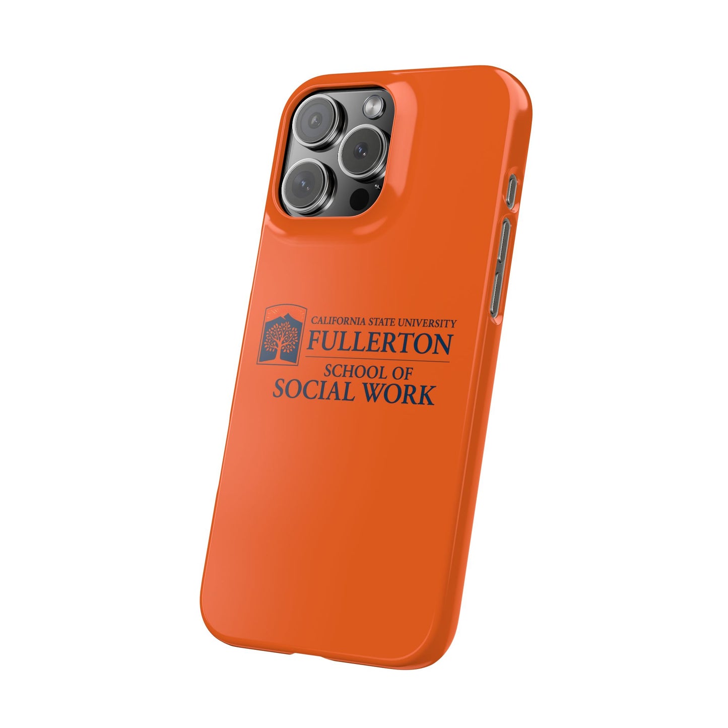 Cal State Fullerton University - Slim I-Phone Case - School of Social Work (Orange)