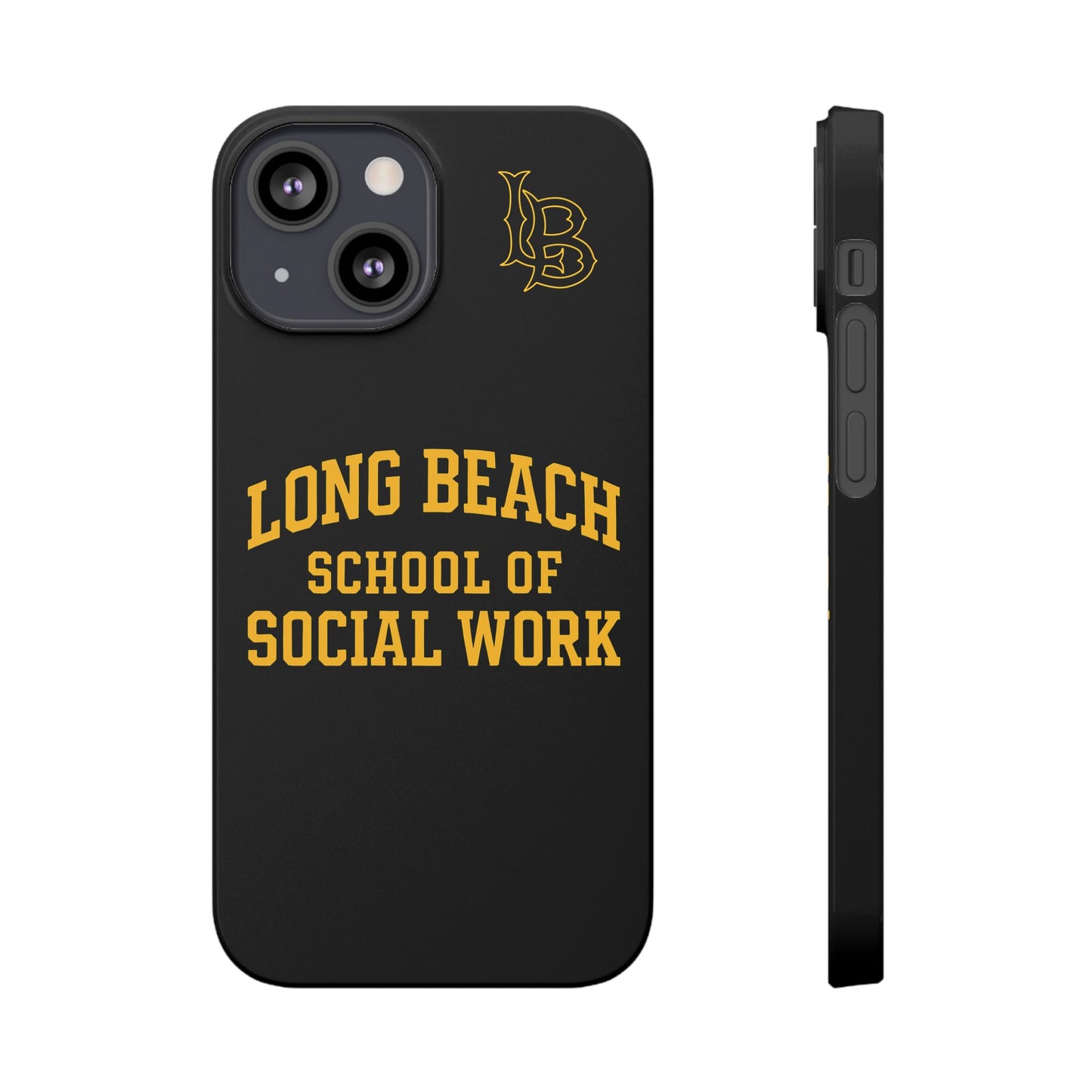 Long Beach State University - Slim I-Phone Case - School of Social Work (Black)