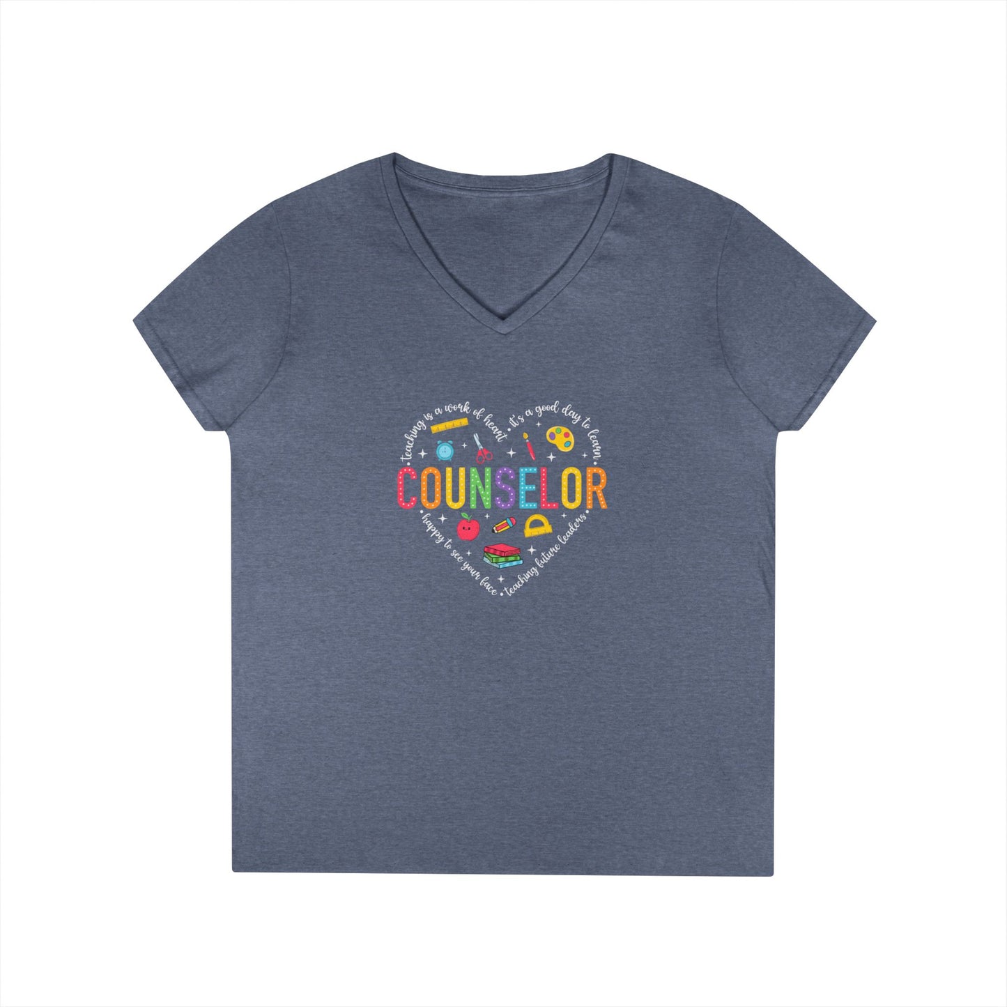 Ladies' V-Neck T-Shirt - "Counselor"