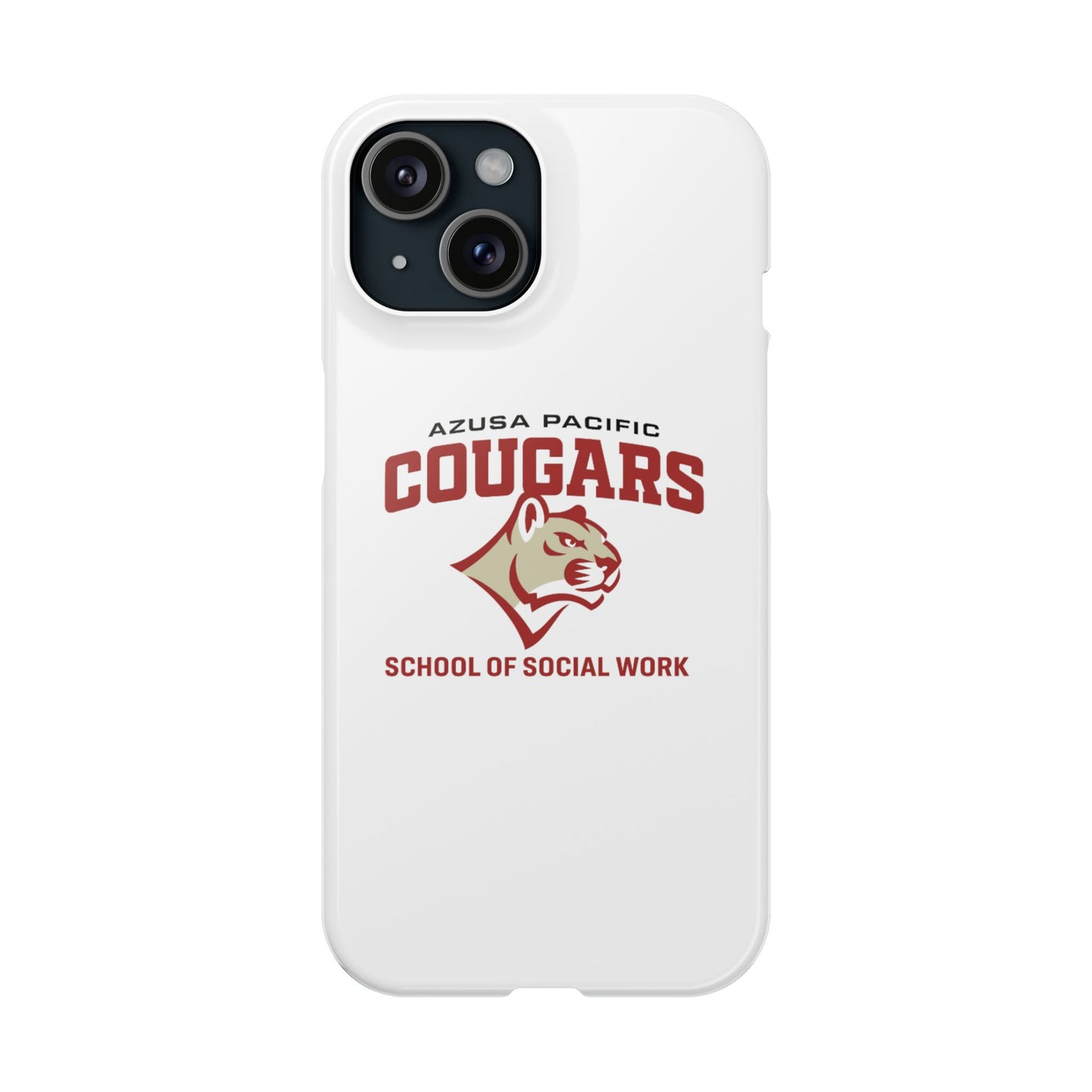 Azuza Pacific University - Slim I-Phone Case - School of Social Work (White)