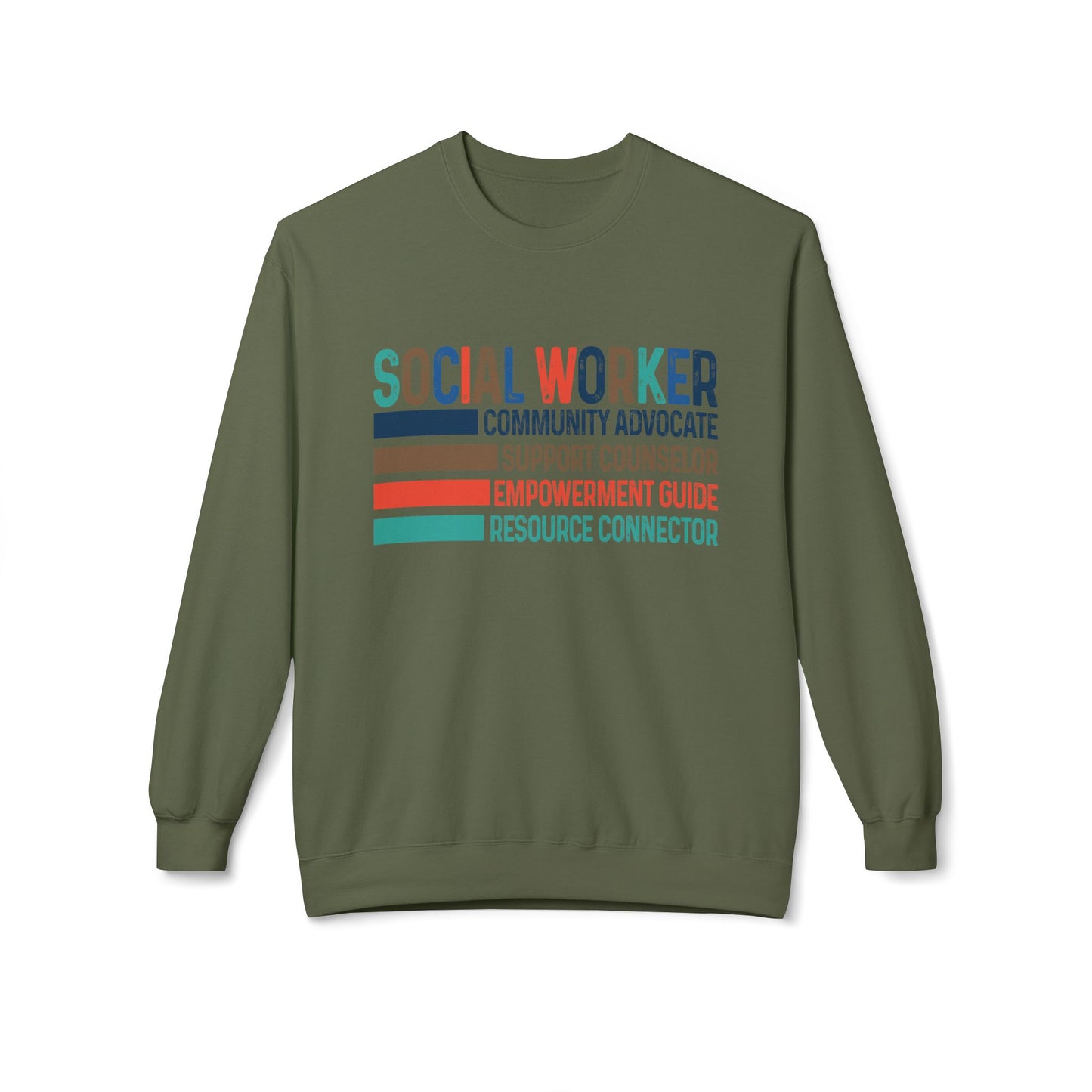 Social Worker Crewneck Sweatshirt — Retro & Fun Design
