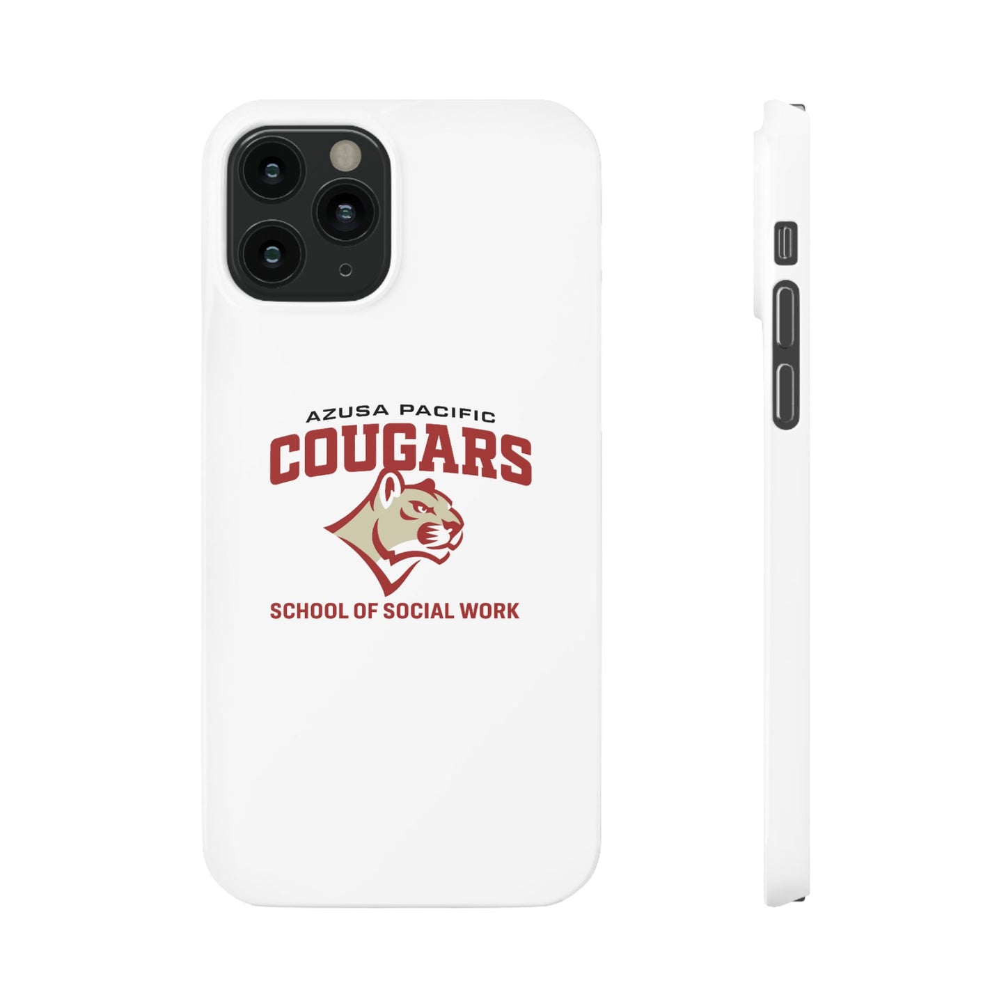 Azuza Pacific University - Slim I-Phone Case - School of Social Work (White)