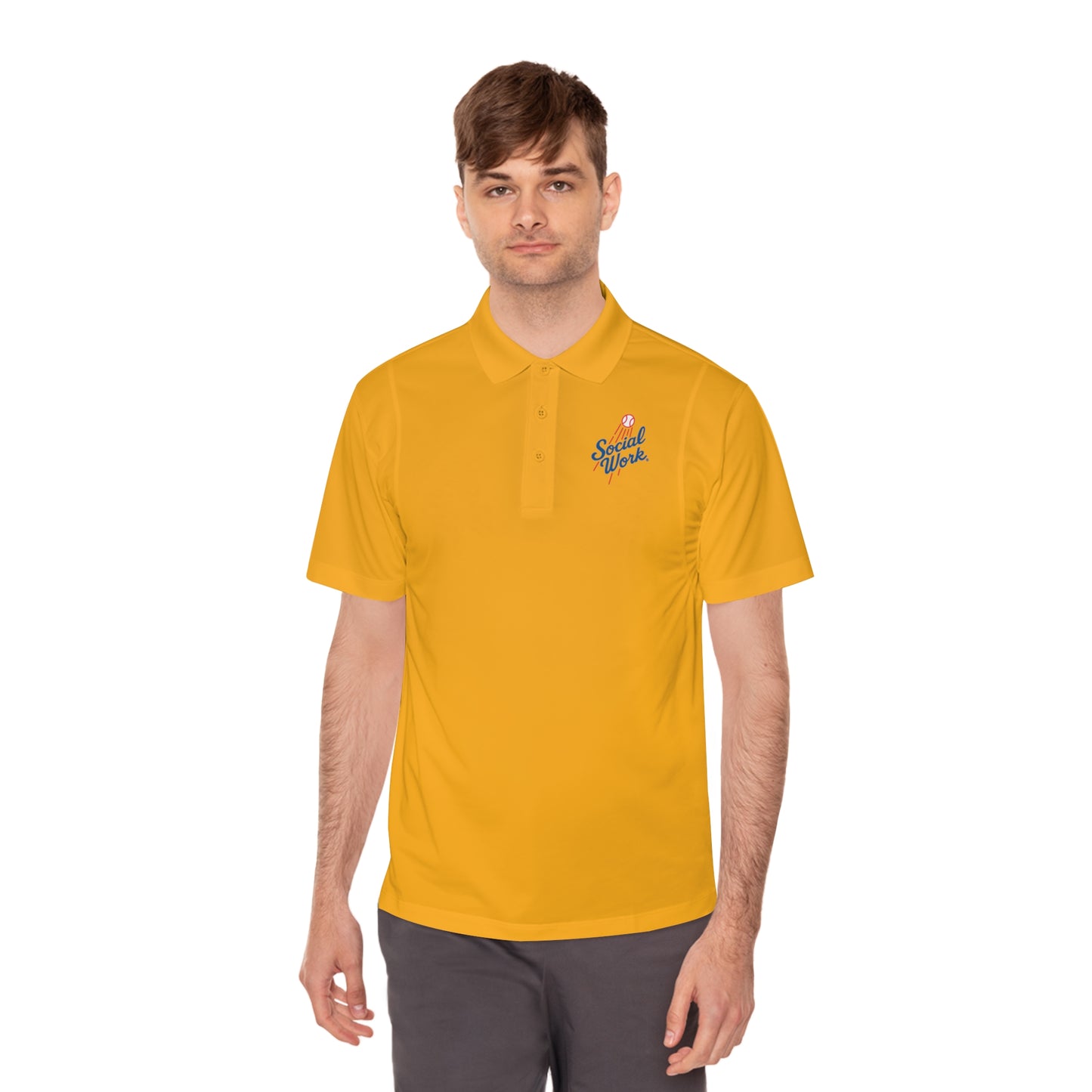 Sport Polo Shirt — Small "Special Week" Retro Script Chest Logo - Men's