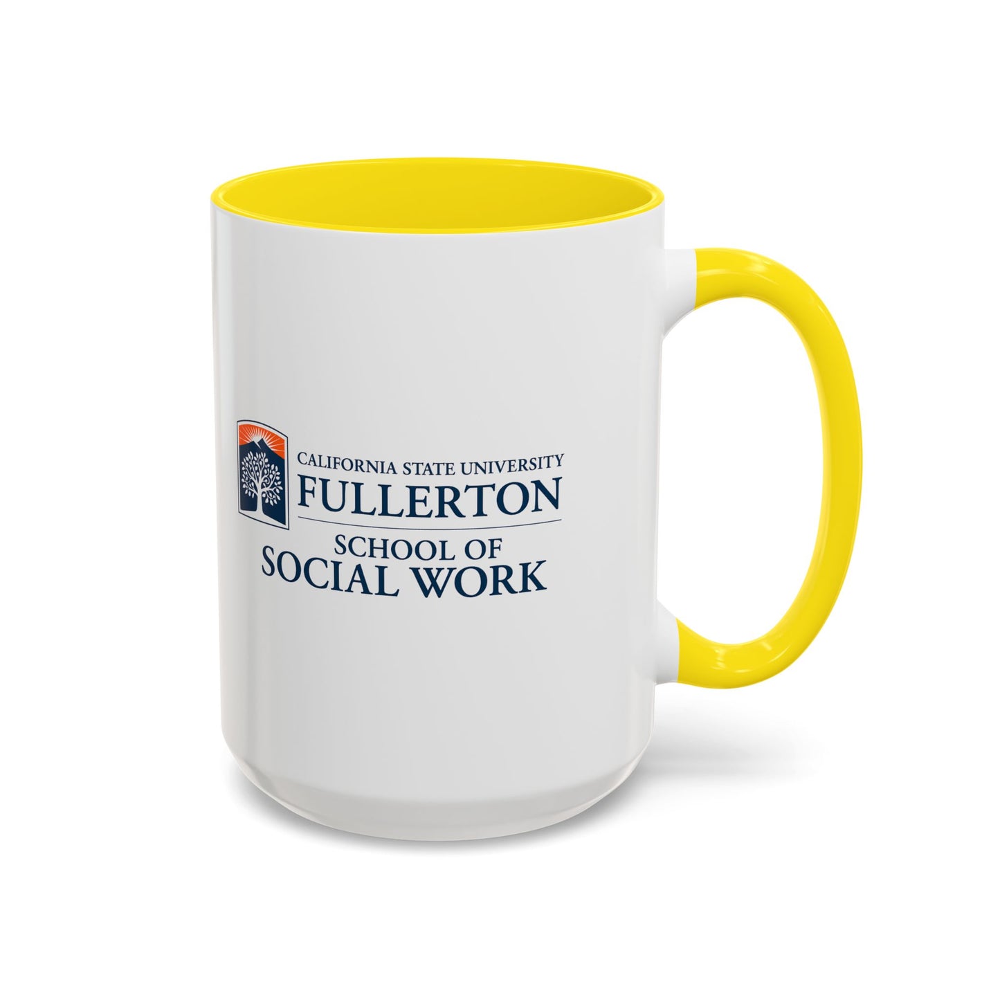 Fullerton School of Social Work Customized Accent Coffee Mug - 15oz