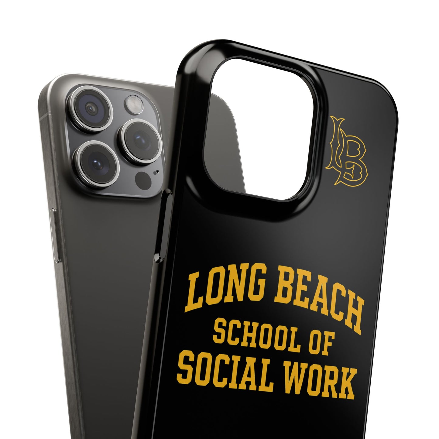 Long Beach State University - Slim I-Phone Case - School of Social Work (Black)
