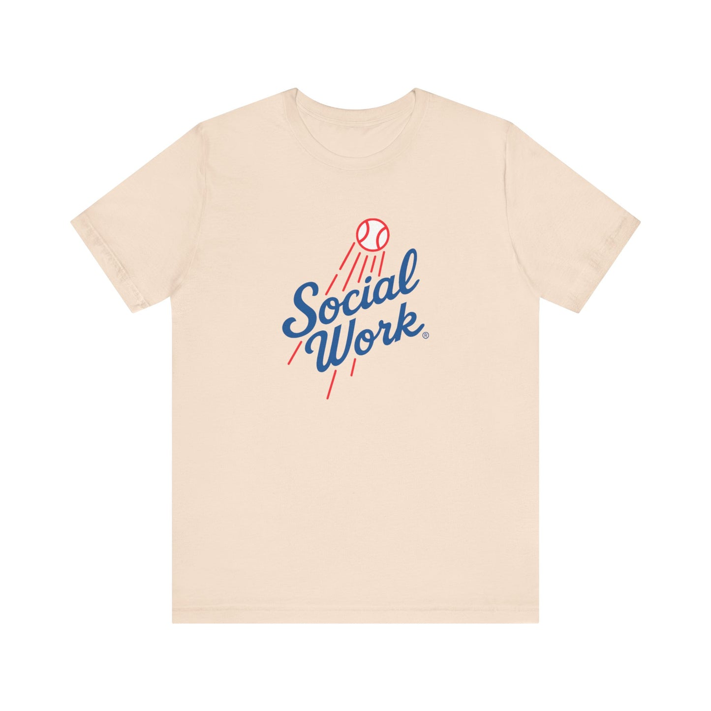Social Work Vintage Baseball Tee – “Social Work” Script Graphic T‑Shirt