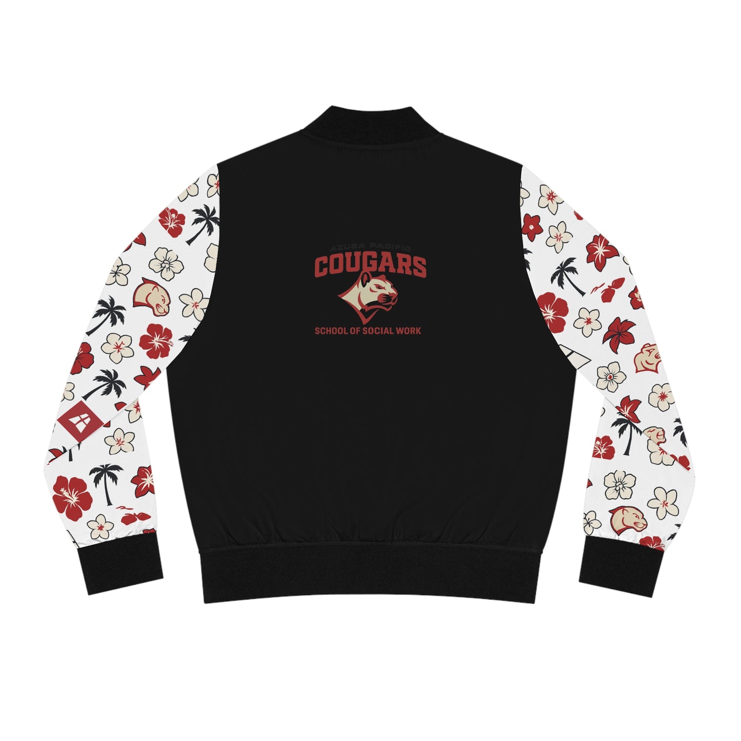 Azuza Pacific University - School of Social Work Bomber Hawaiian Jacket - Black
