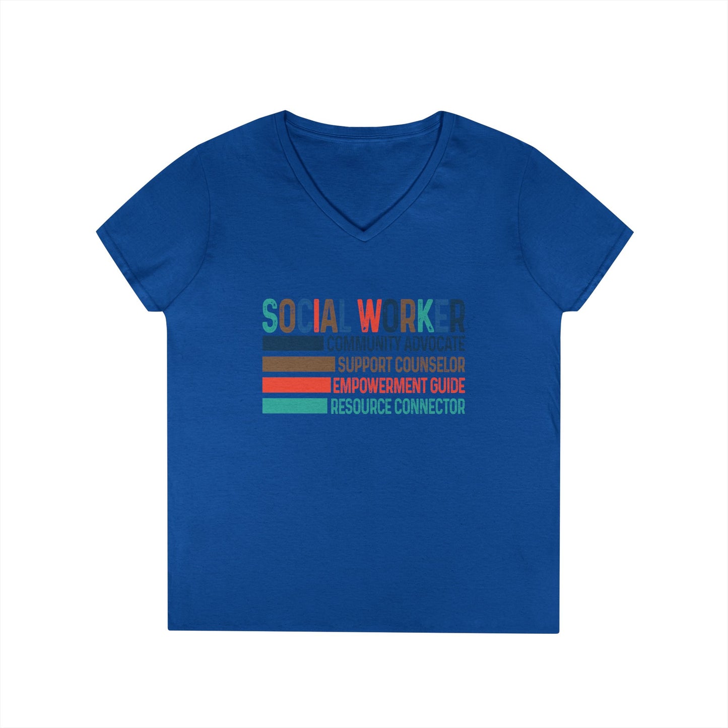 Social Worker V-Neck Tee — Retro & Fun Graphic Shirt