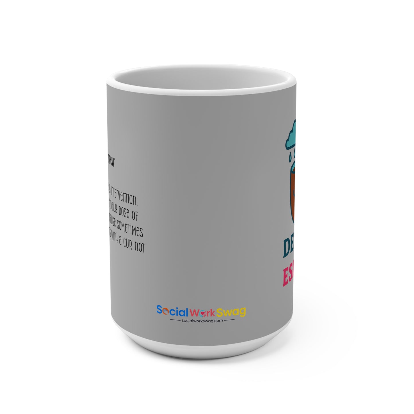 Depresso to Espresso 15oz Coffee Mug — Funny Mood-Boosting Tea Cup (Matches Coffee!)