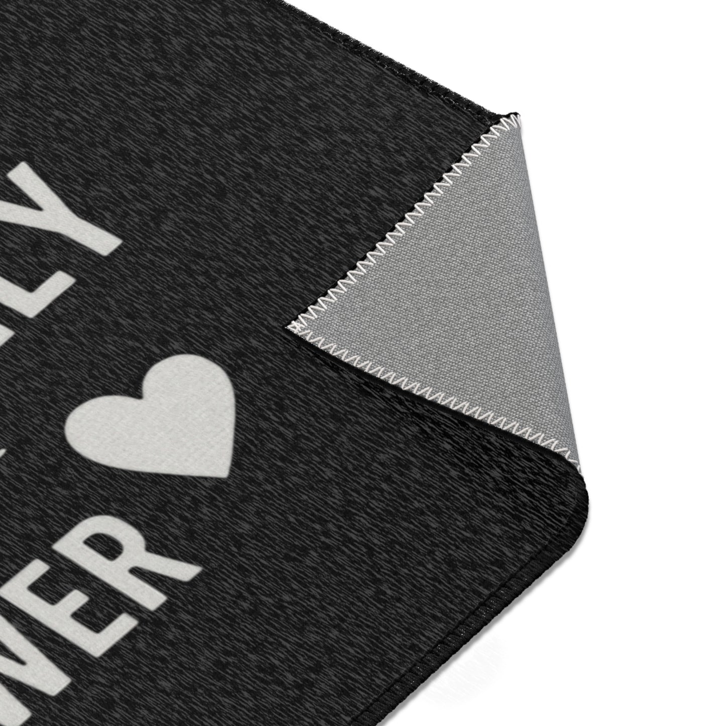 School Social Work Inspirational Area Rug - Black