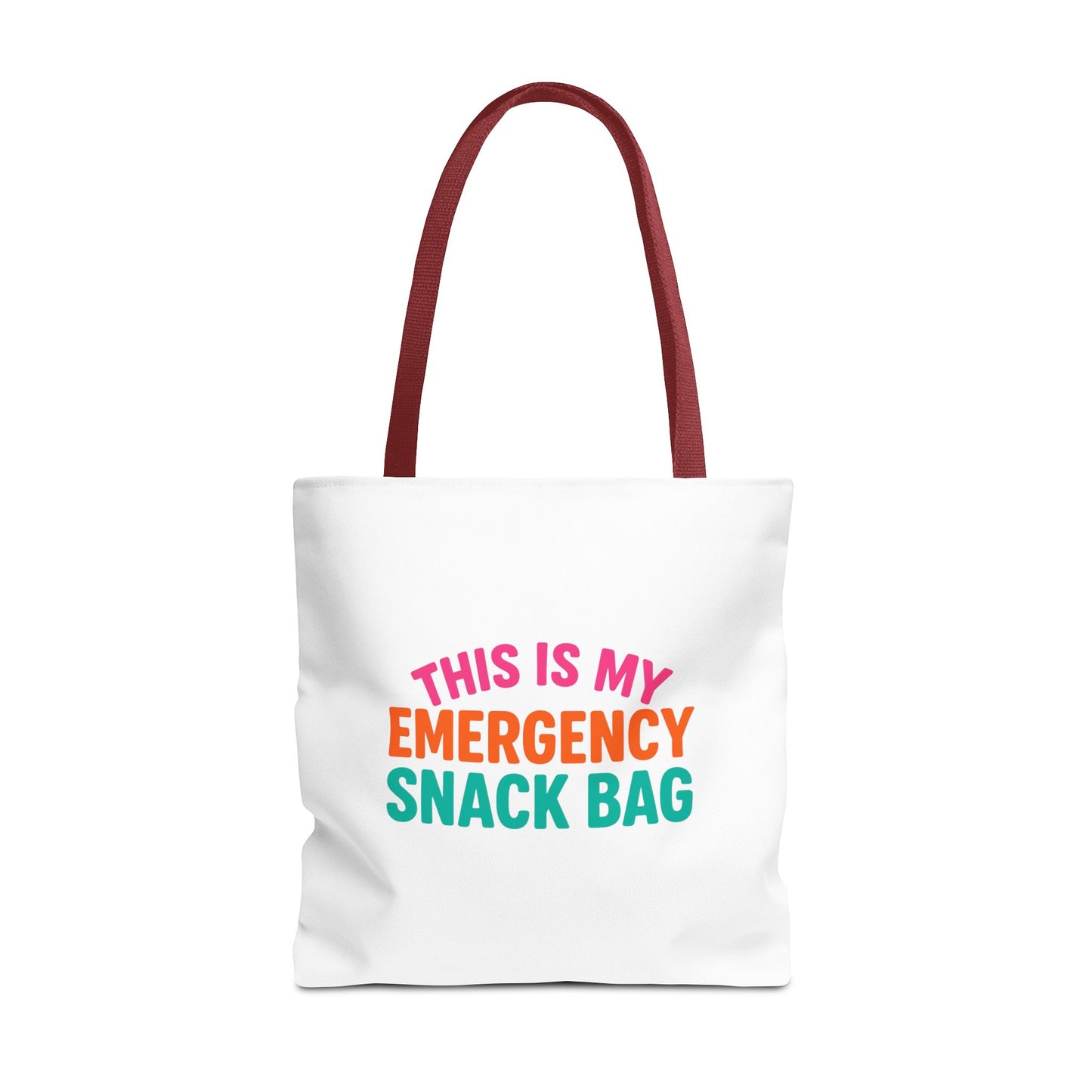Snack Emergency Tote Bag — "This Is My Emergency Snack Bag" Cute Grocery/Everyday Carry (Social Work/Mental Health)