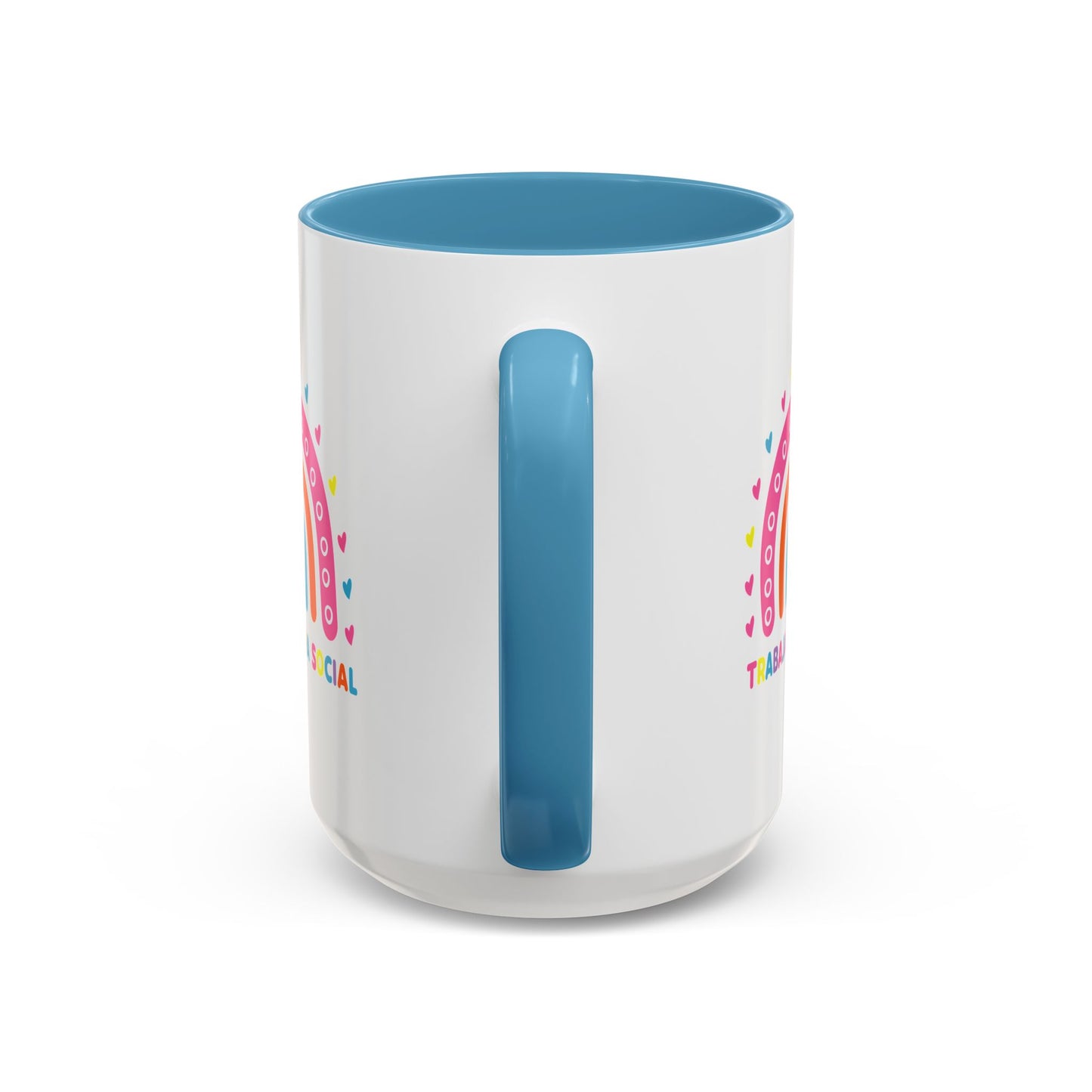 Accent Coffee Mug - 'Trabajadora Social' Colorful Rainbow Social Worker Gift (15 oz)