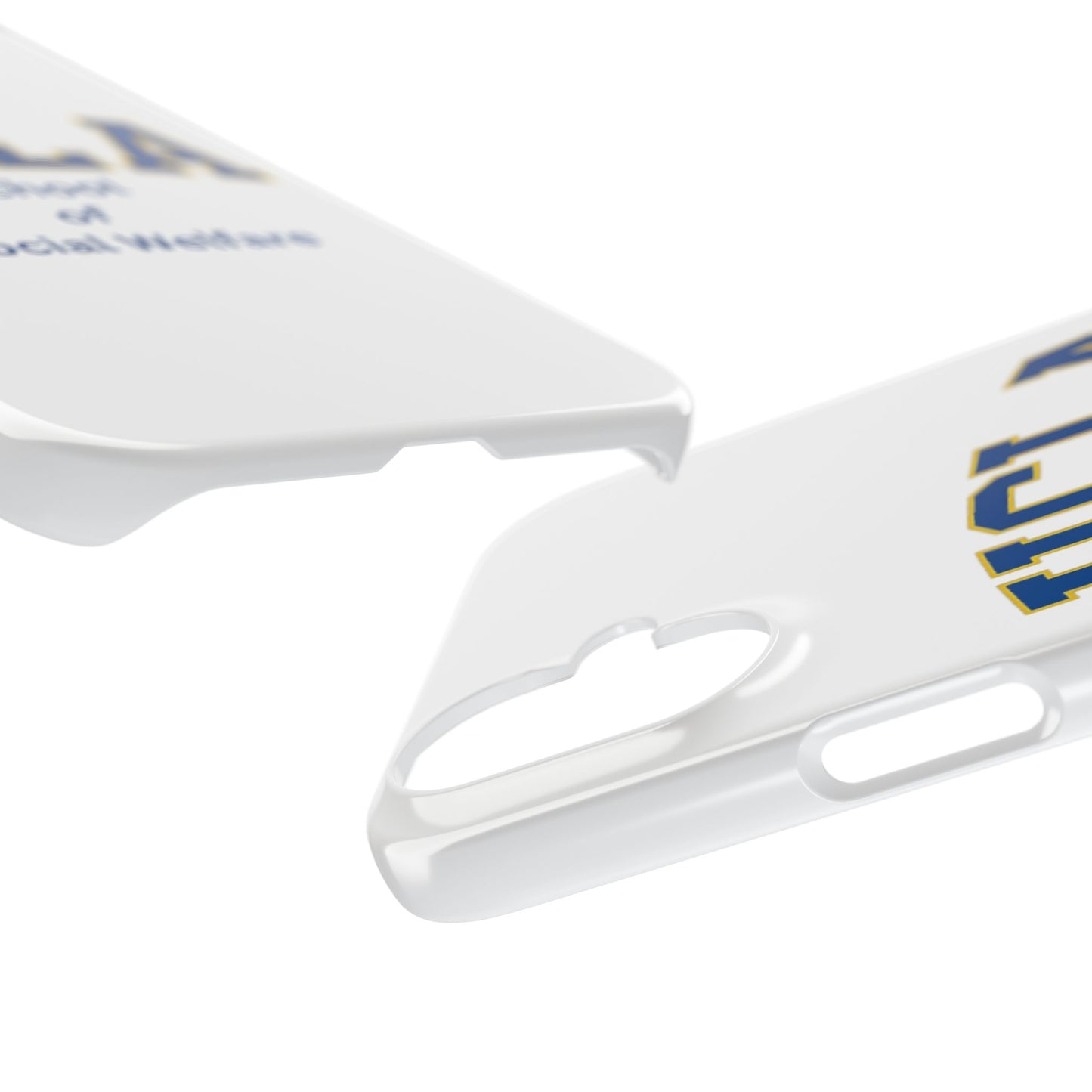 UCLA Slim I-Phone Case - School of Social Welfare-Text Logo (White)