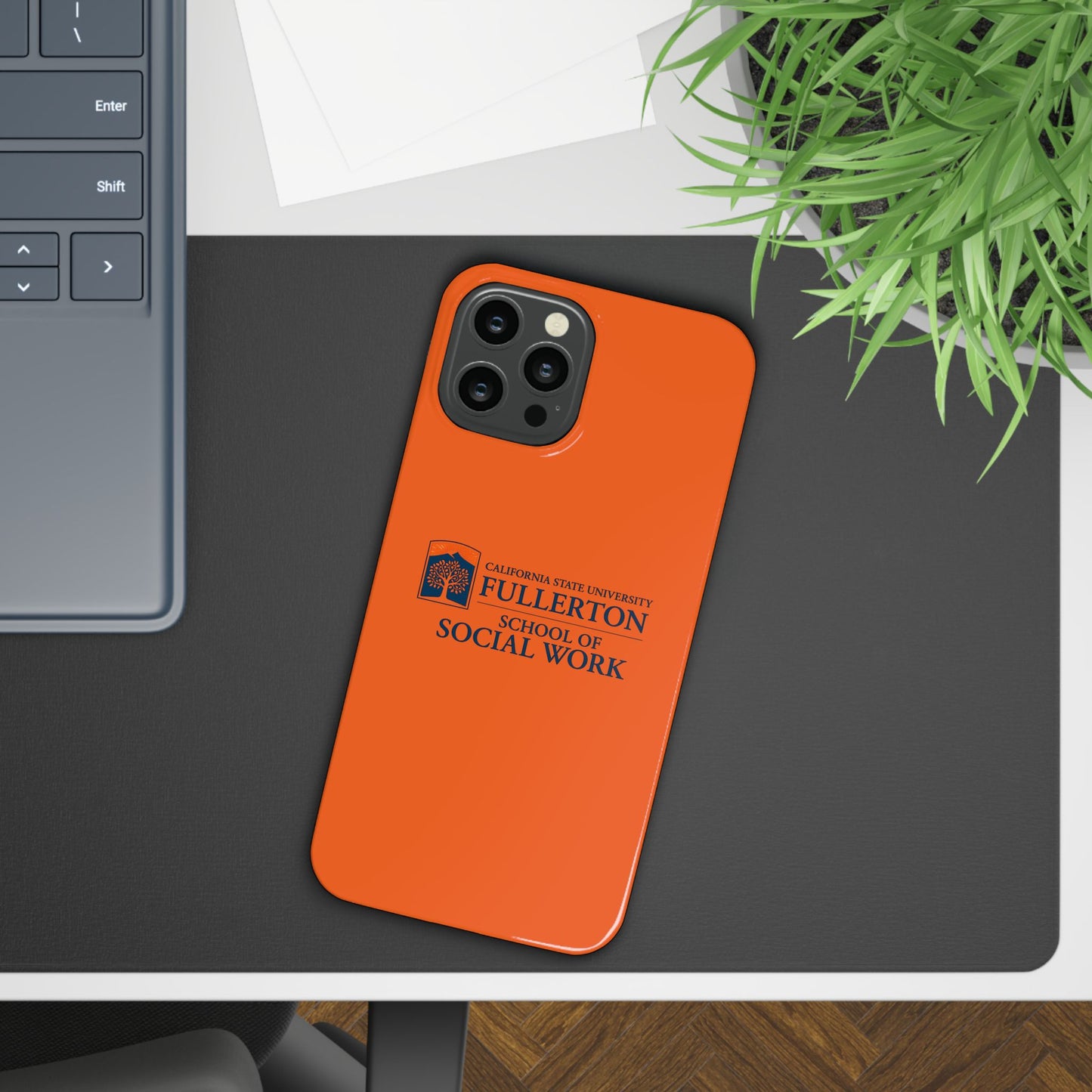 Cal State Fullerton University - Slim I-Phone Case - School of Social Work (Orange)