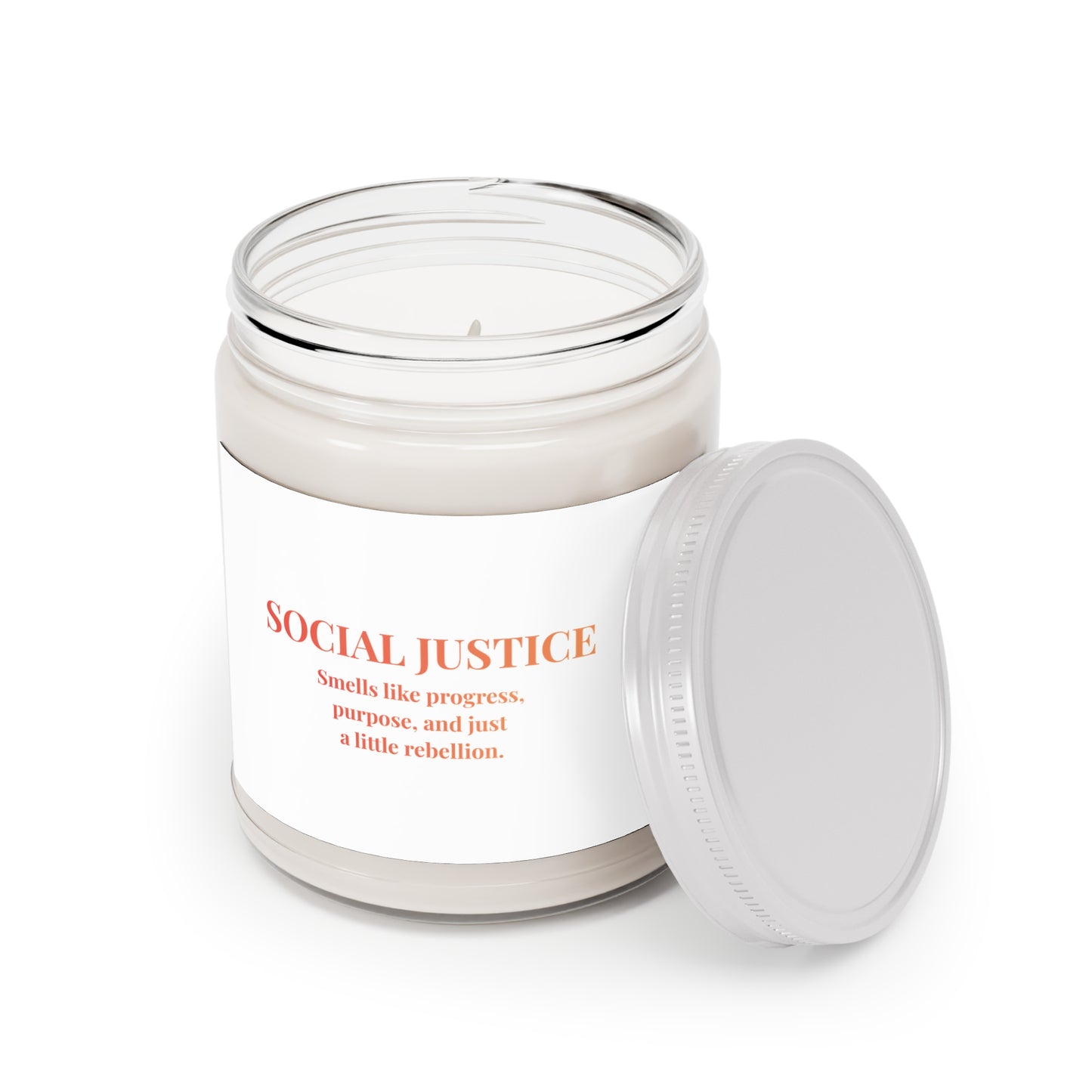Social Justice Scented Soy Candle — 9oz Jar (White Lid)