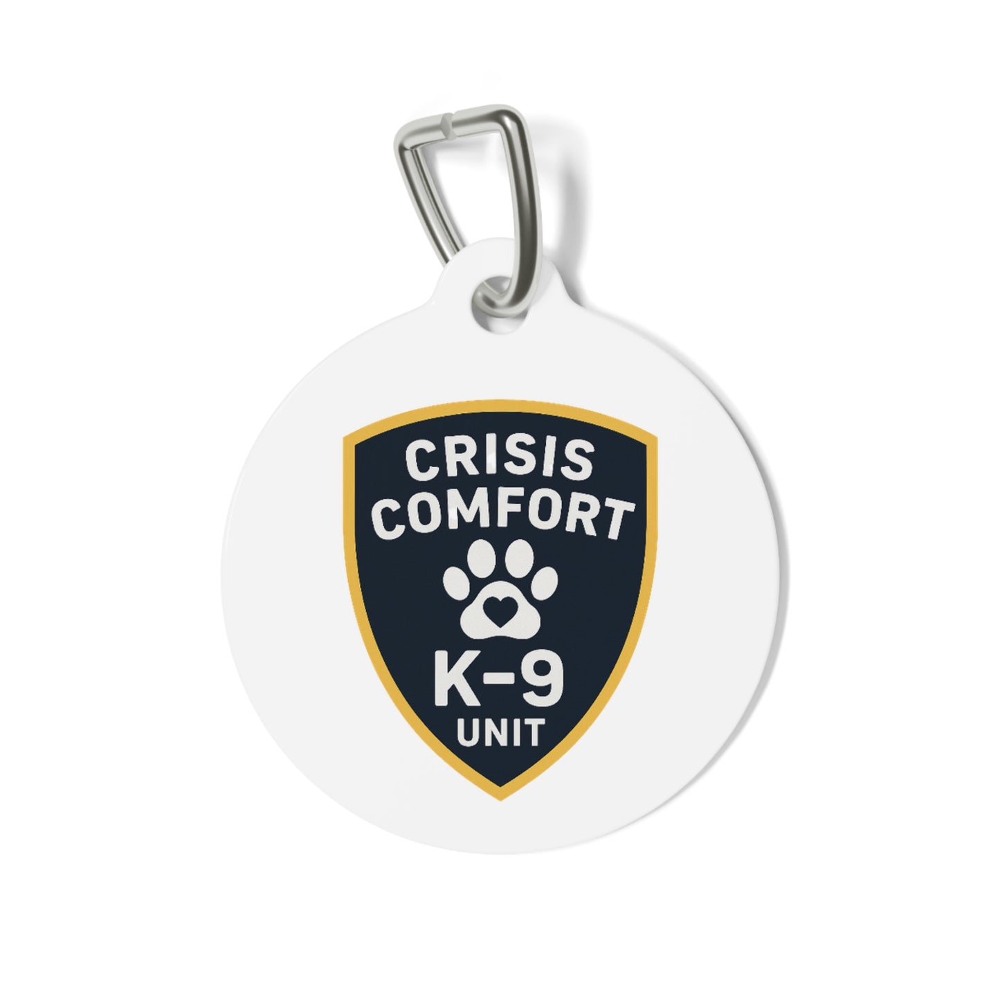 Therapy & Crisis Comfort K-9 Pet Tag — 'Therapy Dog' Two Sided Badge ID for Dogs