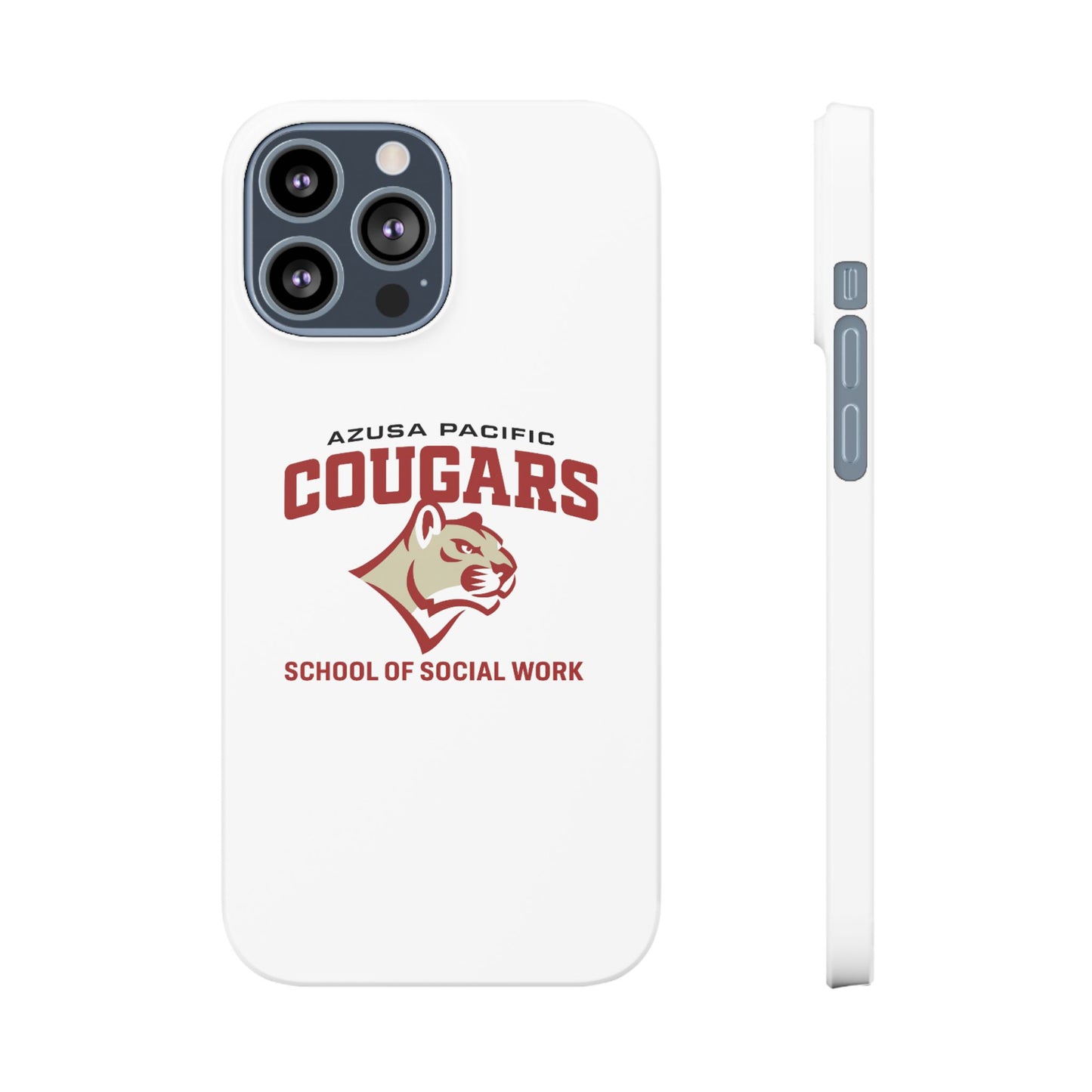 Azuza Pacific University - Slim I-Phone Case - School of Social Work (White)