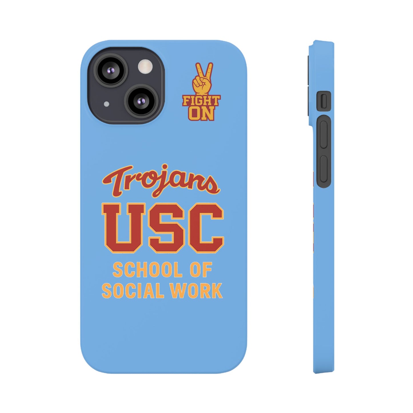 USC Trojans Slim I-Phone Case - School of Social Work (Light Blue)