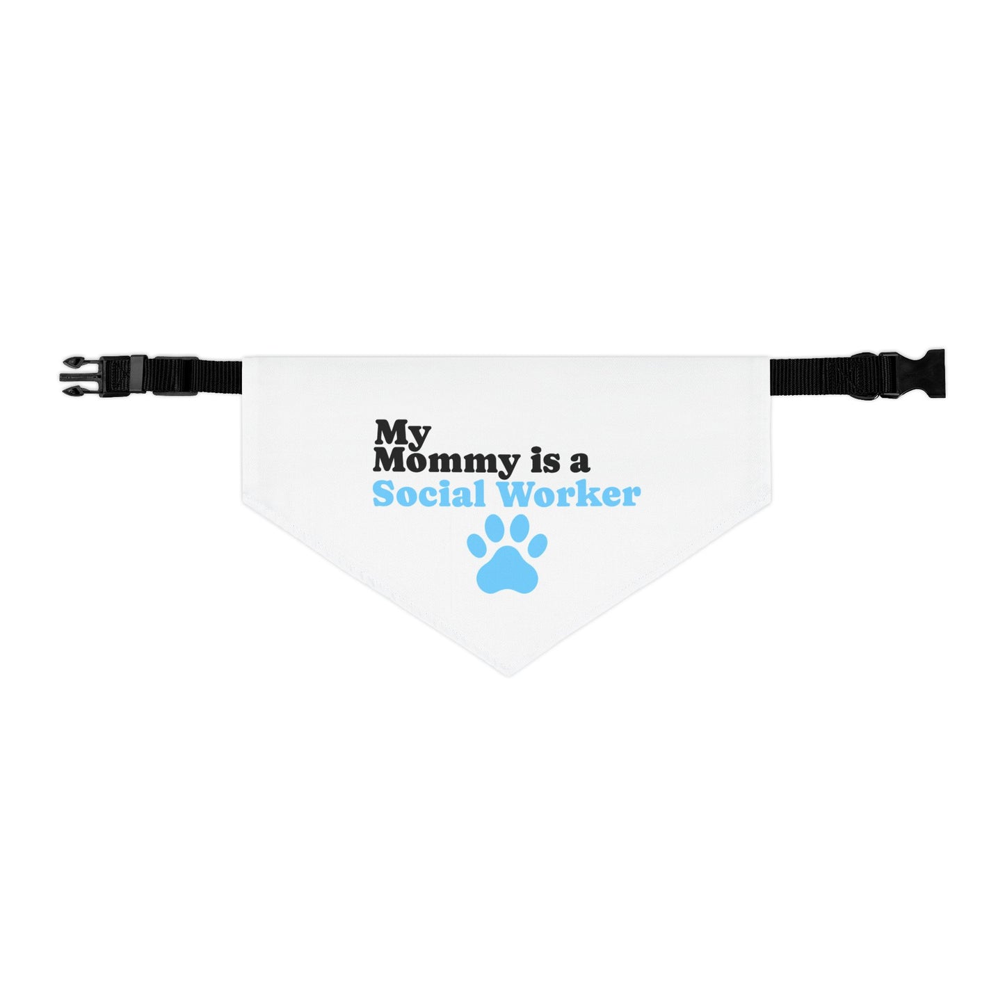 Pet Bandana Collar — "My Mommy" Dog Bandana with Blue Paw