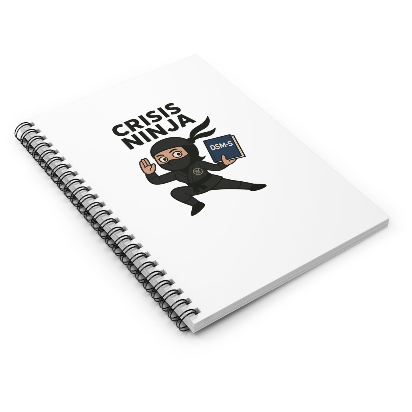 Mental Health - "Crisis Ninja" - Spiral Notebook - Perfect for Students & Professionals