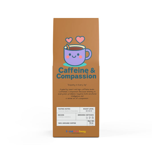 "Caffeine & Compassion" - Flathead Valley Coffee Grounds Blend (Medium-Dark Roast)