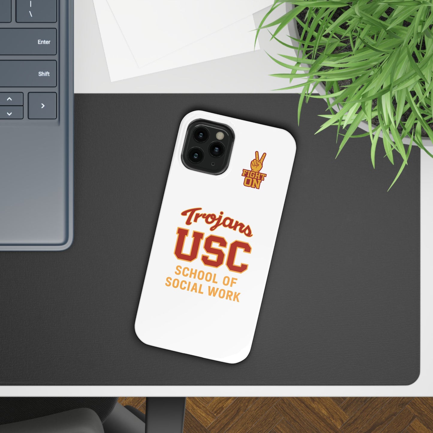 USC Trojans Slim I-Phone Case - School of Social Work (White)