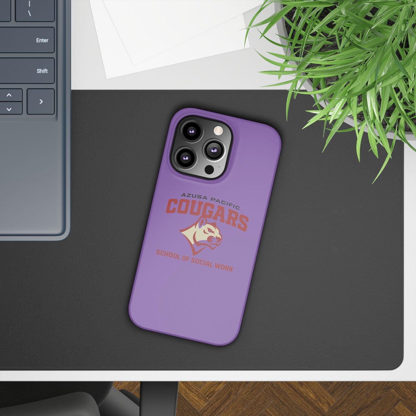 Azuza Pacific University - Slim I-Phone Case - School of Social Work (Light Purple)