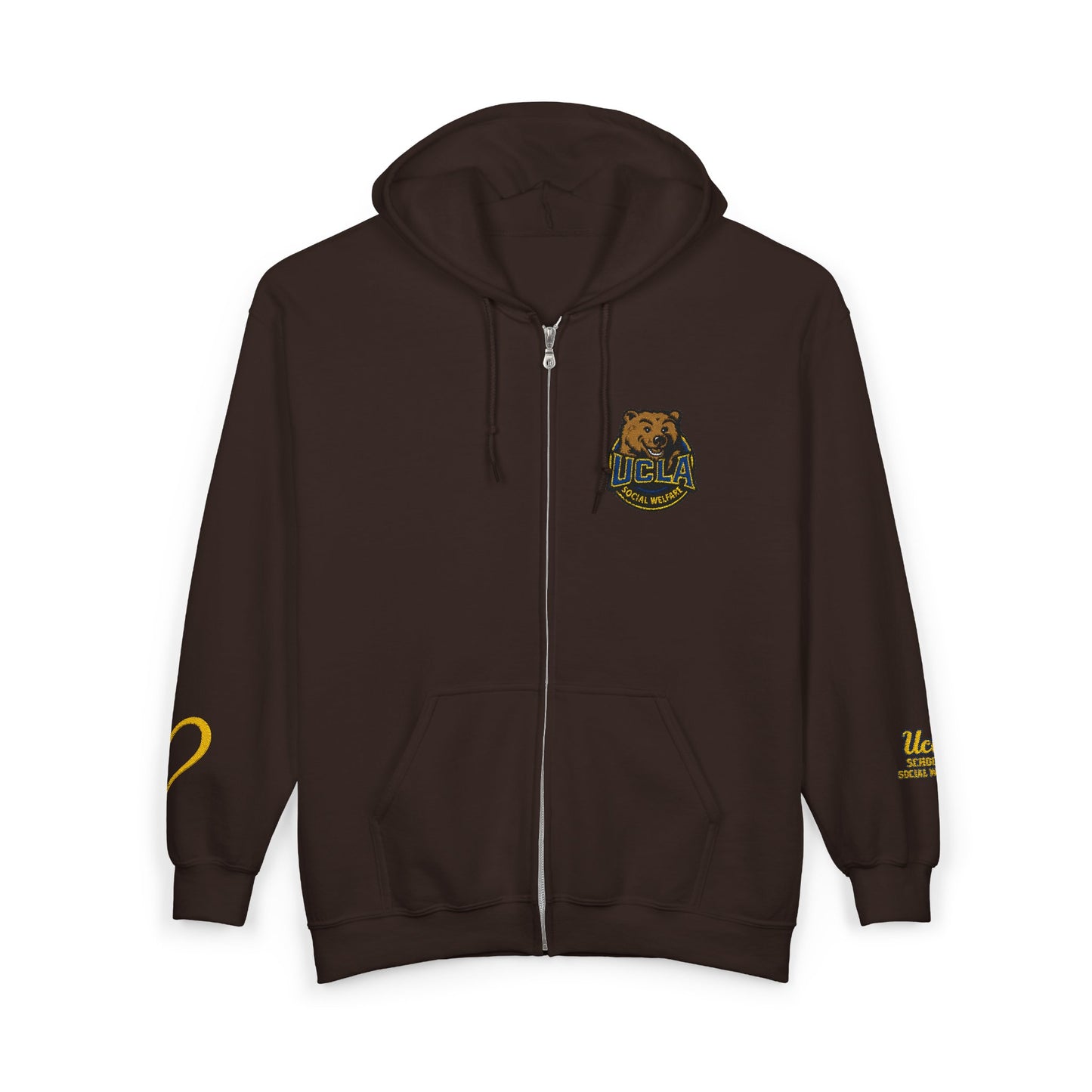 UCLA School of Social Welfare -Unisex Heavy Blend™ Full Zip Hooded Sweatshirt - Ultimate Comfort for Fans