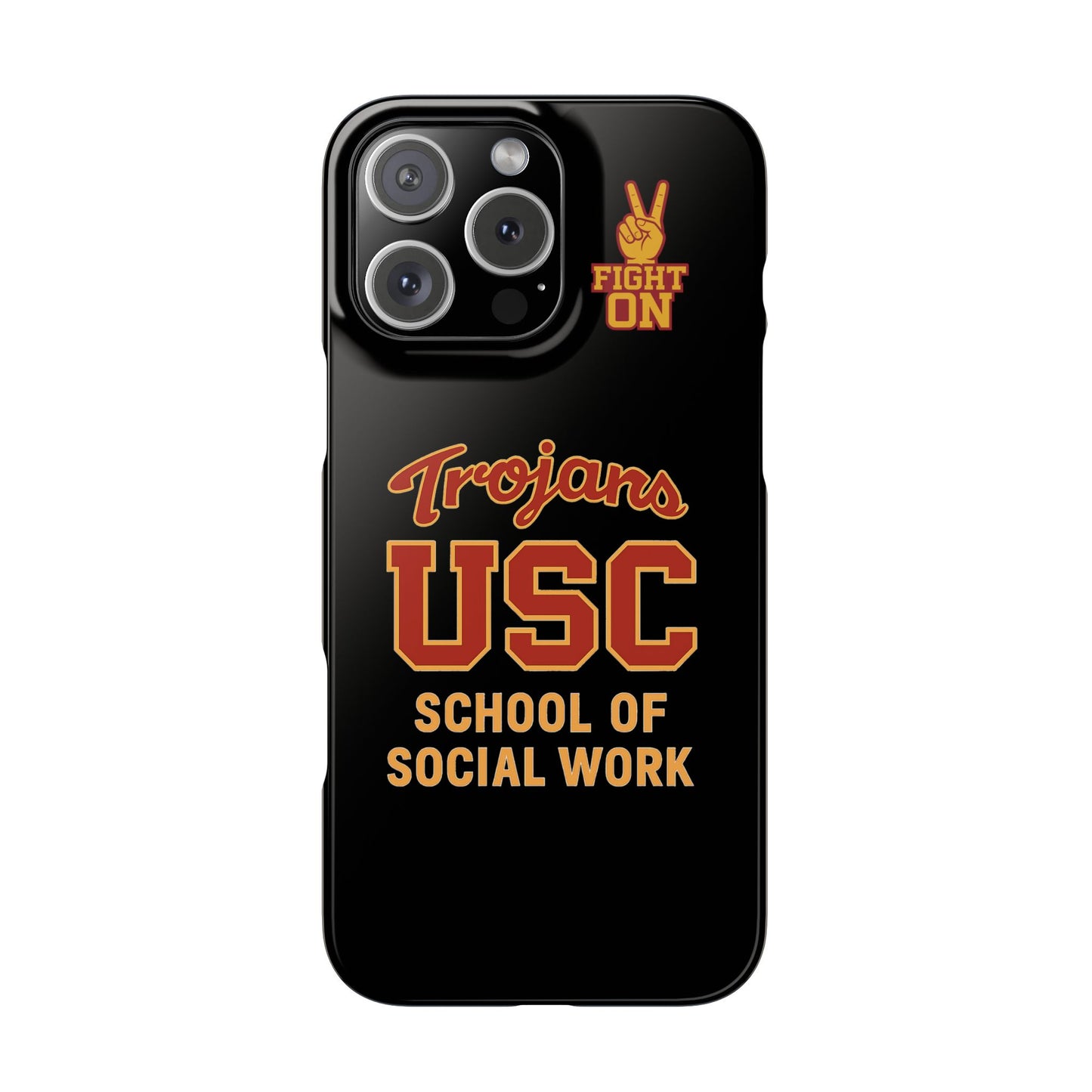 USC Trojans Slim I-Phone Case - School of Social Work (Black)