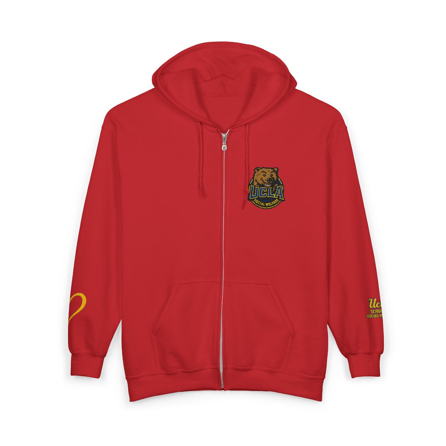UCLA School of Social Welfare -Unisex Heavy Blend™ Full Zip Hooded Sweatshirt - Ultimate Comfort for Fans