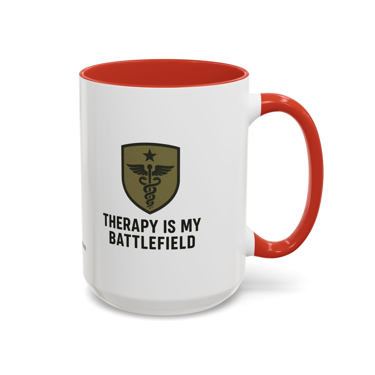 Military Social Work -Empowering Coffee Mug - "Therapy is My Battlefield" - Perfect Gift for Advocates and Supporters