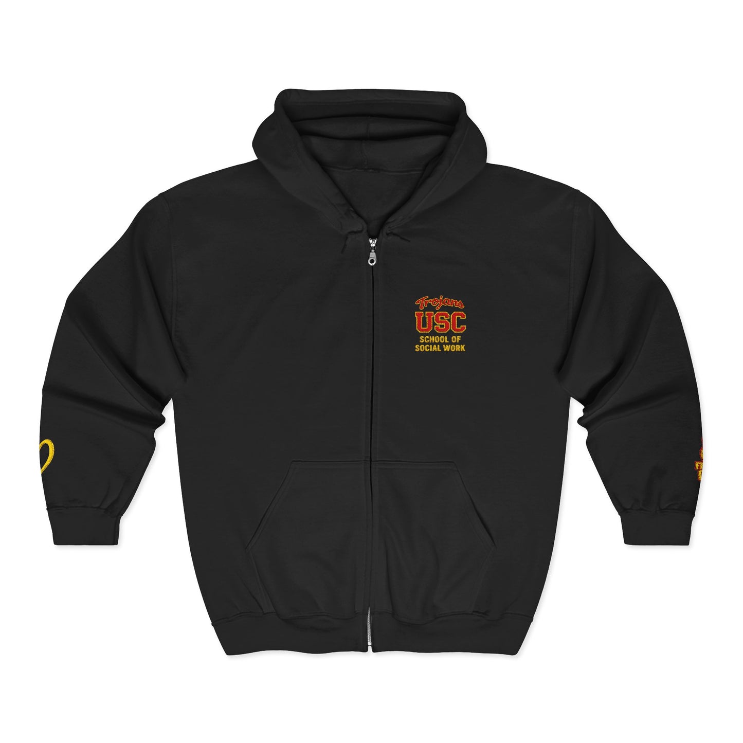 USC School of Social Work -Unisex Heavy Blend™ Full Zip Hooded Sweatshirt - Ultimate Comfort for Fans