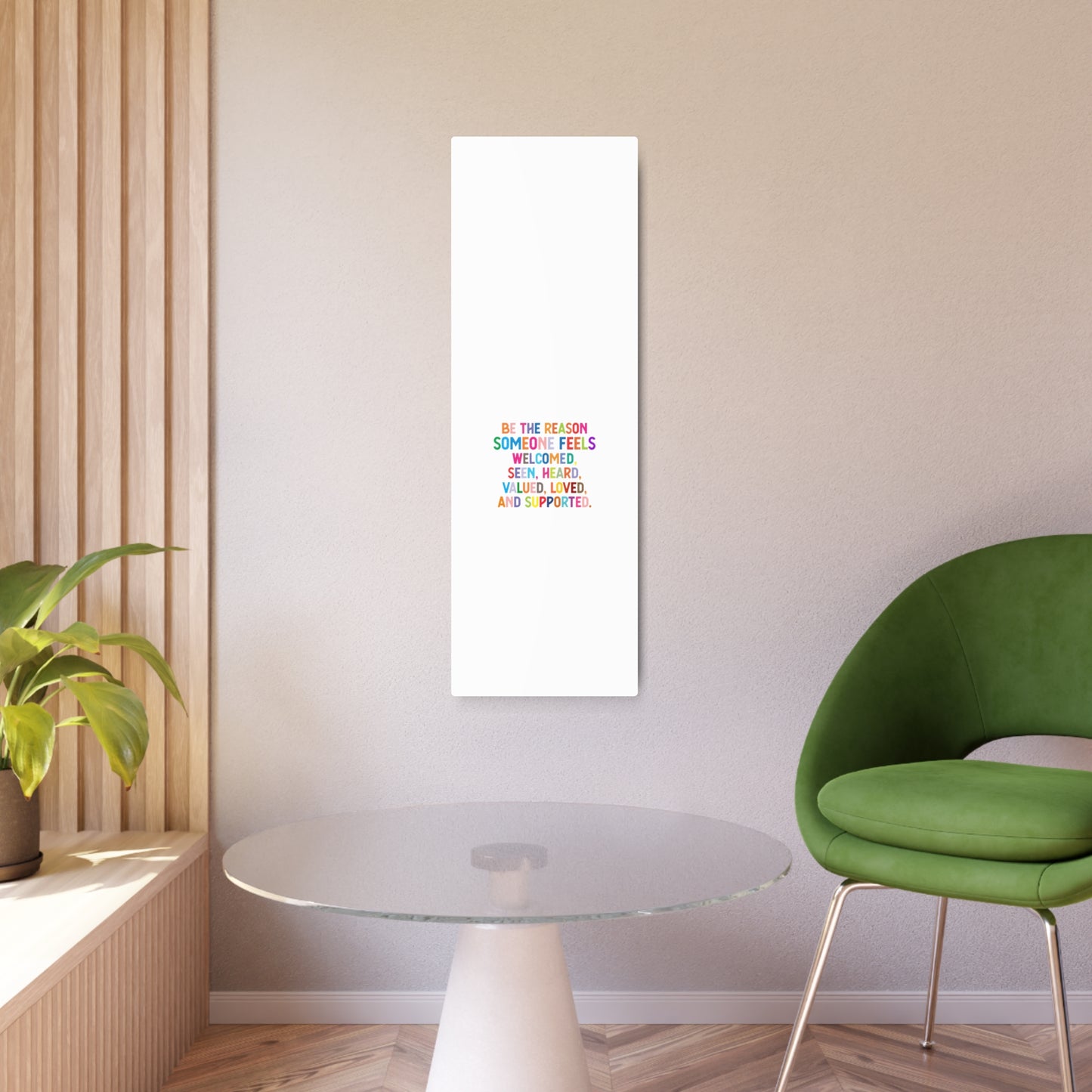 Metal Art Sign - "Be the Reason" Rainbow Inspirational Wall Decor - Social Work