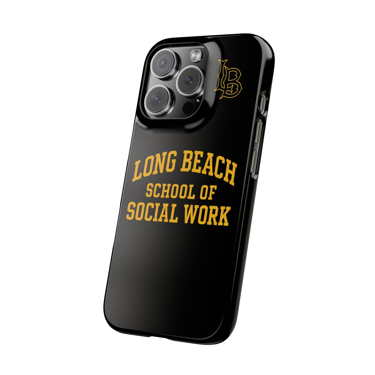 Long Beach State University - Slim I-Phone Case - School of Social Work (Black)