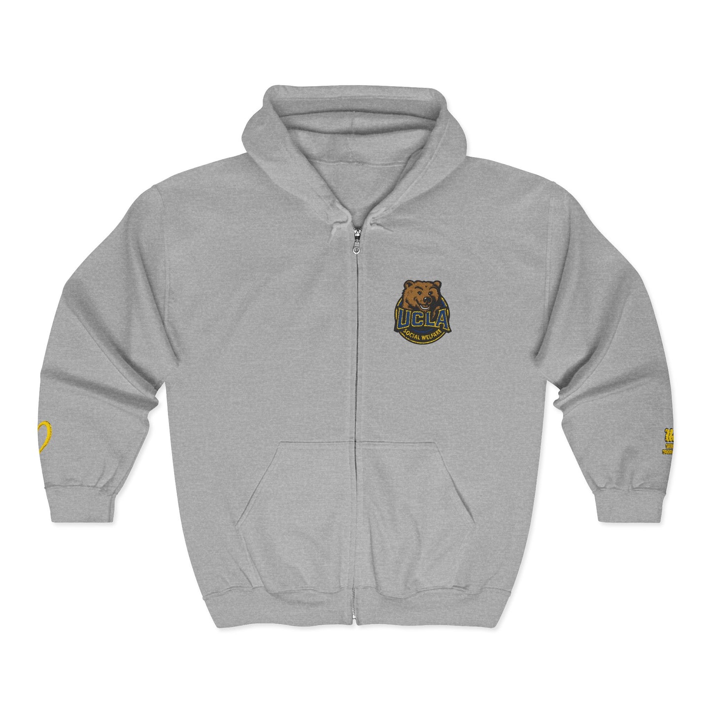 UCLA School of Social Welfare -Unisex Heavy Blend™ Full Zip Hooded Sweatshirt - Ultimate Comfort for Fans