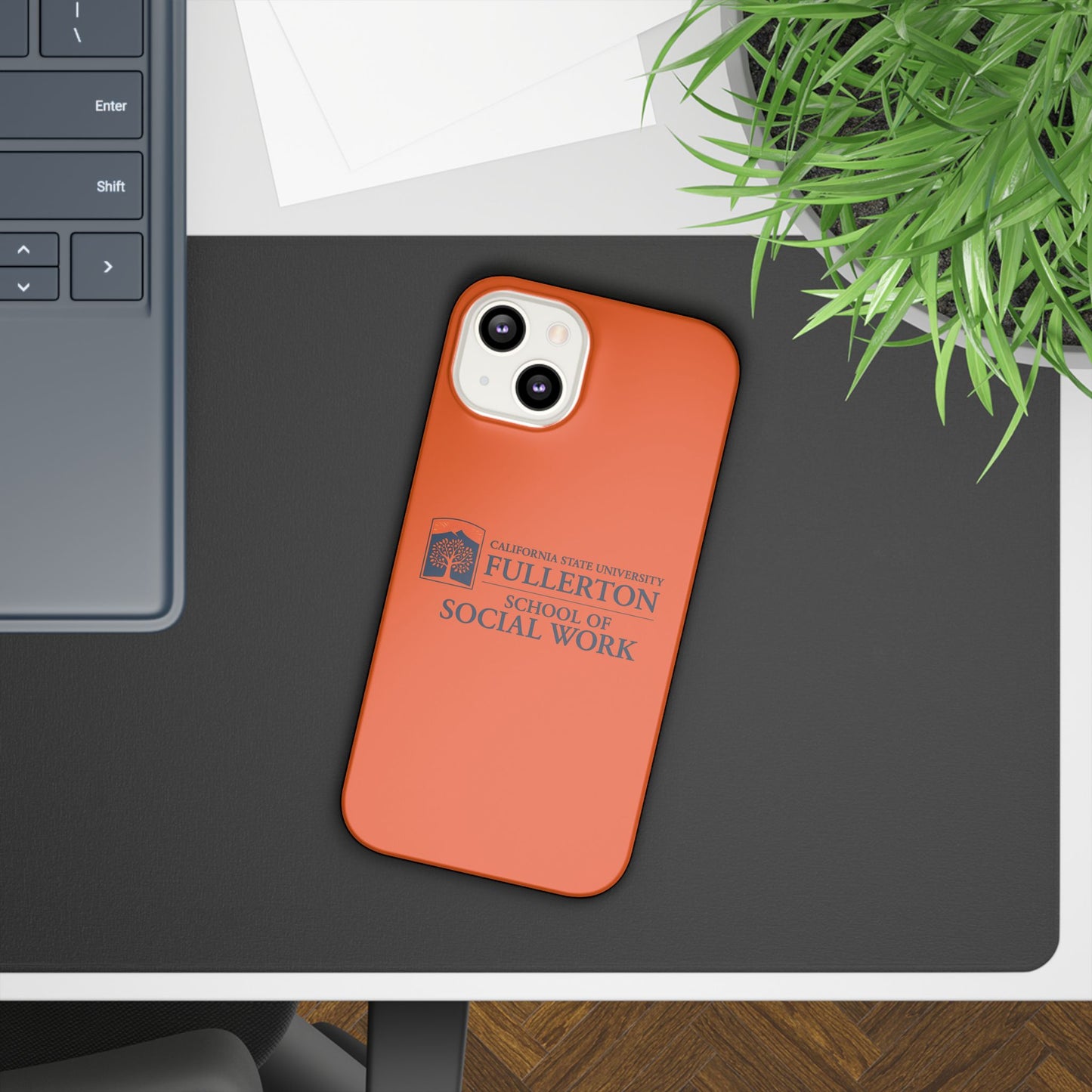 Cal State Fullerton University - Slim I-Phone Case - School of Social Work (Orange)