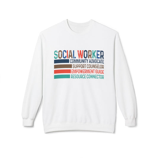 Social Worker Crewneck Sweatshirt — Retro & Fun Design