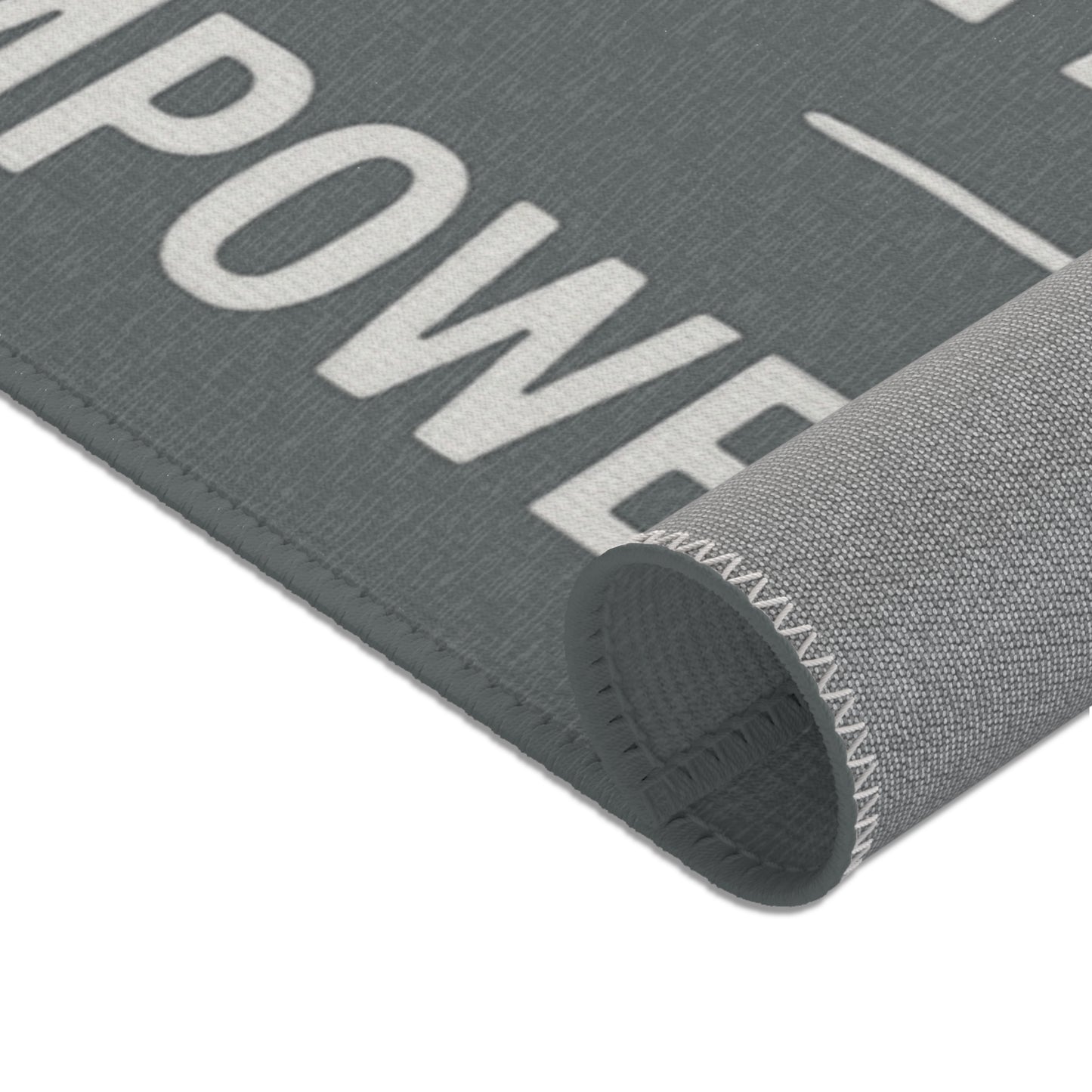 School Social Work Inspirational Area Rug - Charcoal With Logo