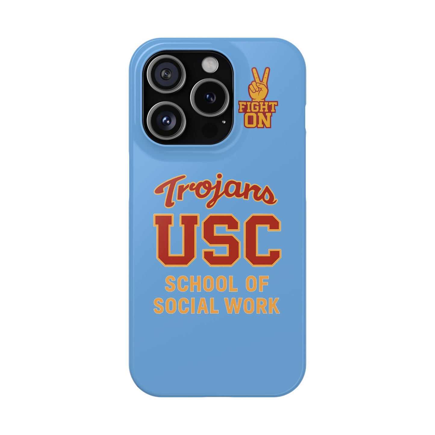 USC Trojans Slim I-Phone Case - School of Social Work (Light Blue)