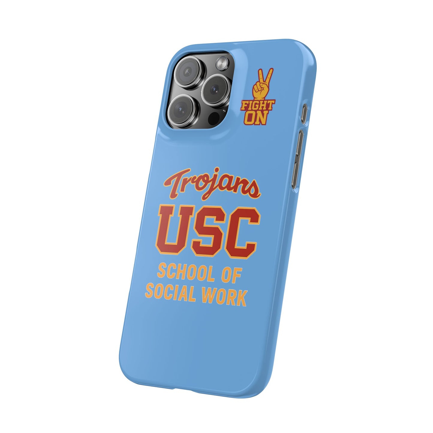 USC Trojans Slim I-Phone Case - School of Social Work (Light Blue)