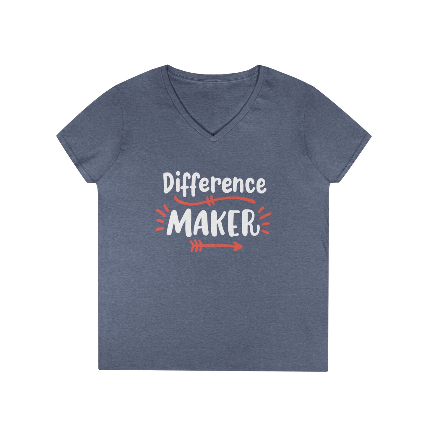Difference Maker V-Neck Tee — Inspirational Ladies' T-Shirt