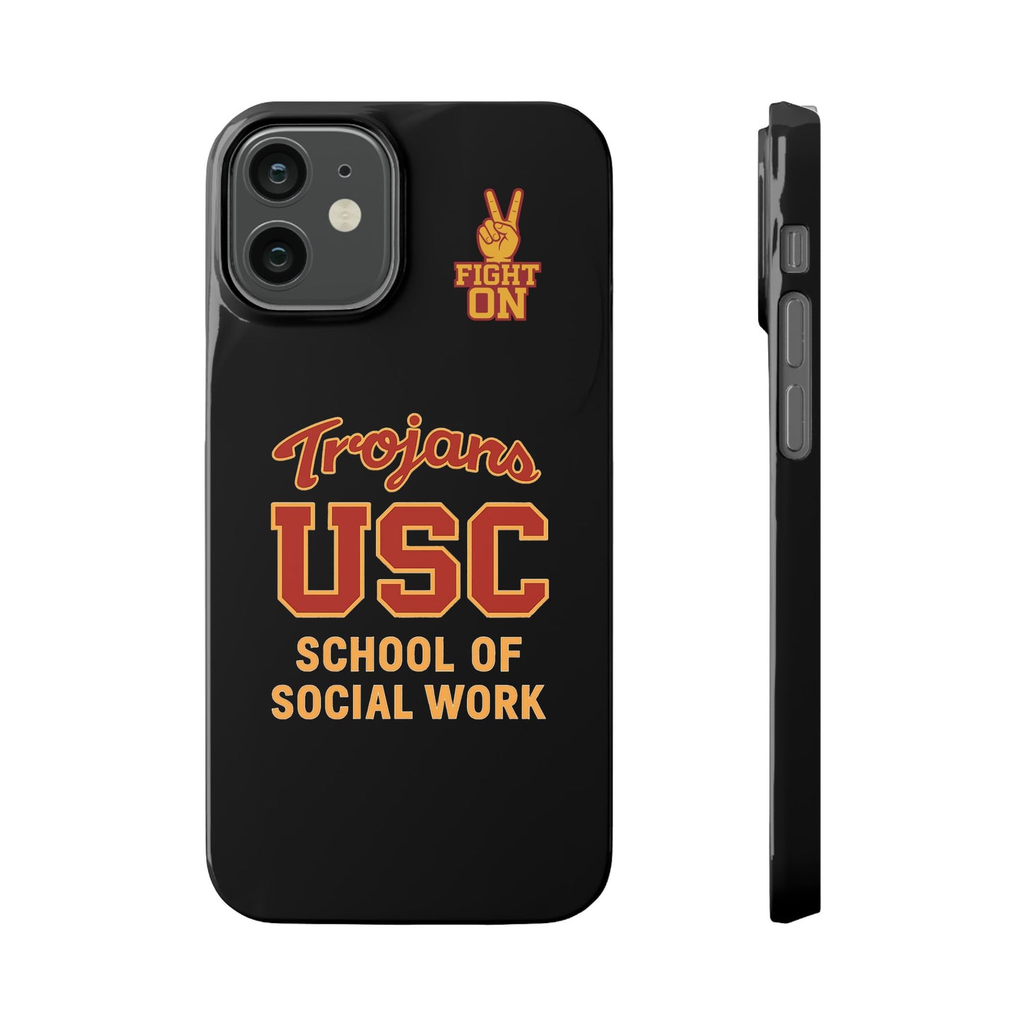 USC Trojans Slim I-Phone Case - School of Social Work (Black)
