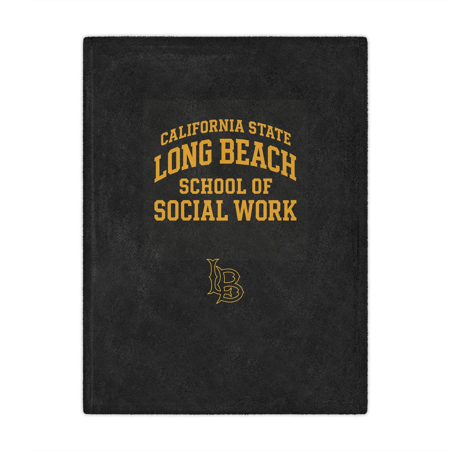 CSULB School of Social Work Mini Blanket - Great for your office chair or your couch at home!